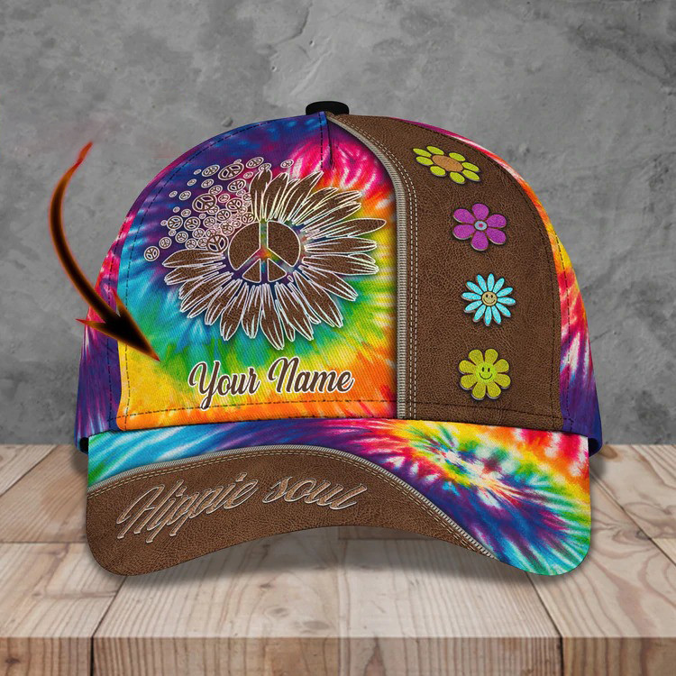 Personalized Hippie Life, Hippie Girl, Hippie Cap 3D Classic Cap All Over Prints for Hippie Style Lovers Trucker Hats Custom Hats Gifts For Men & Women