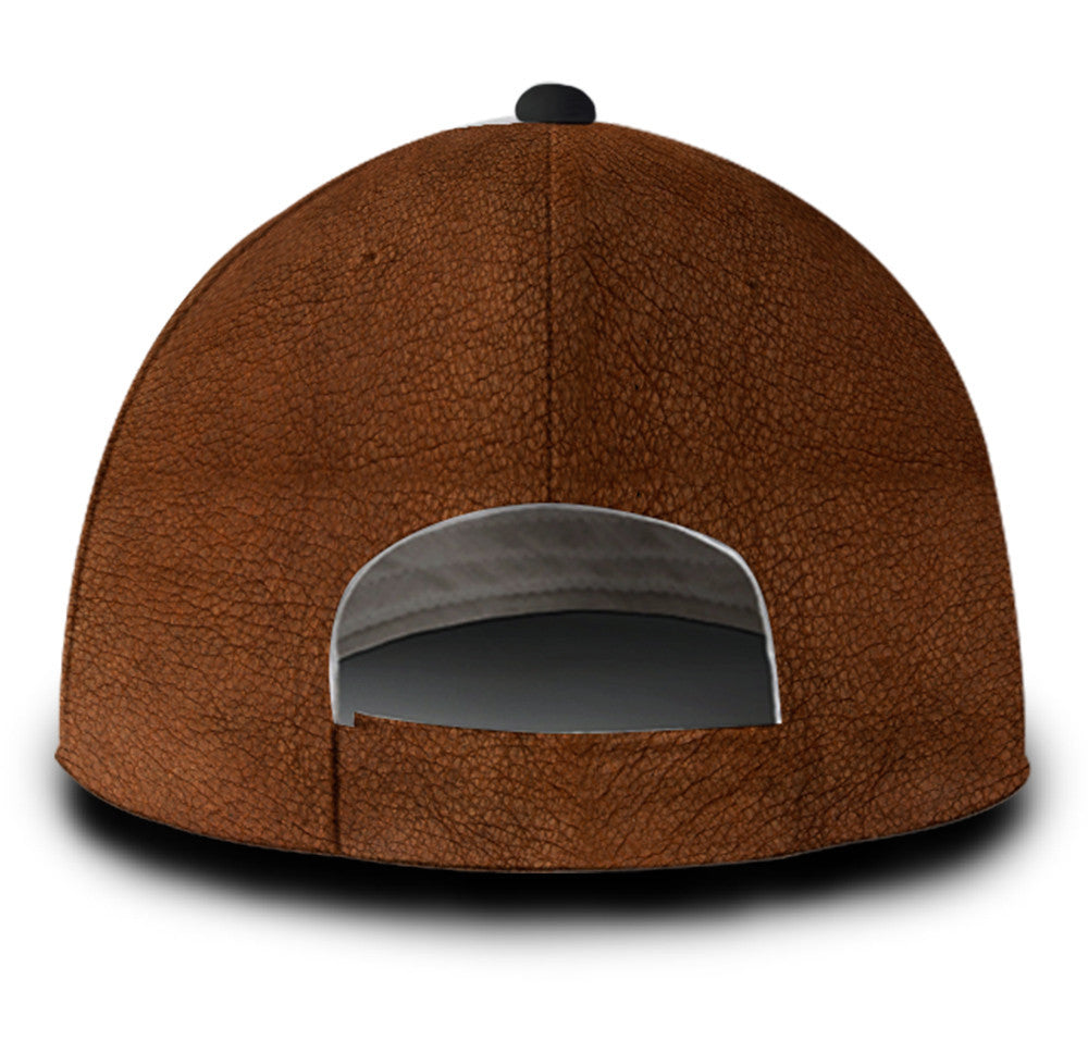 Personalized Horse Brown leather Hat Classic Cap Trucker Hats Custom Hats Gifts For Men & Women