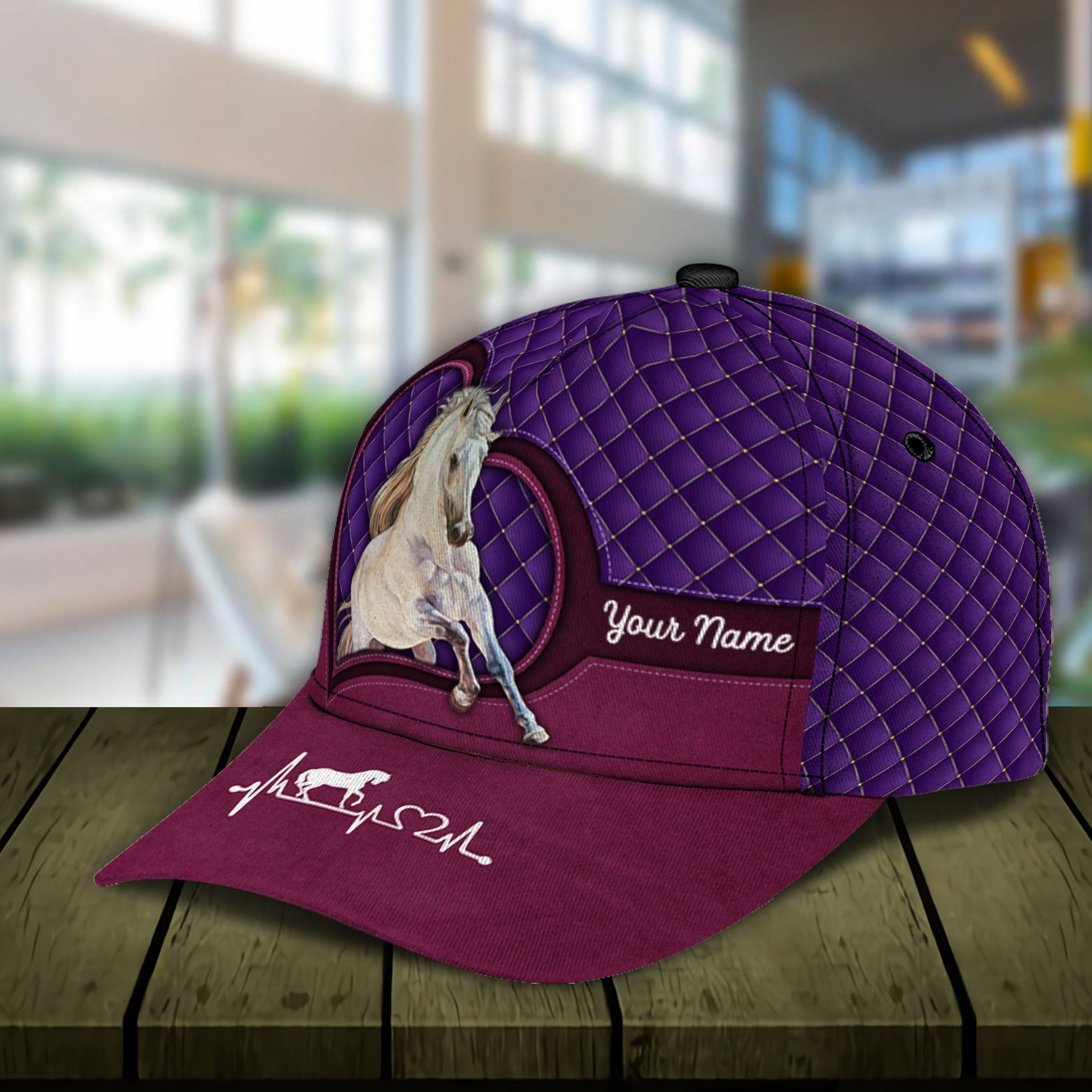 Personalized Horse Classic Cap, Personalized Gift for Horse Lovers  Trucker Hats Custom Hats Gifts For Men & Women