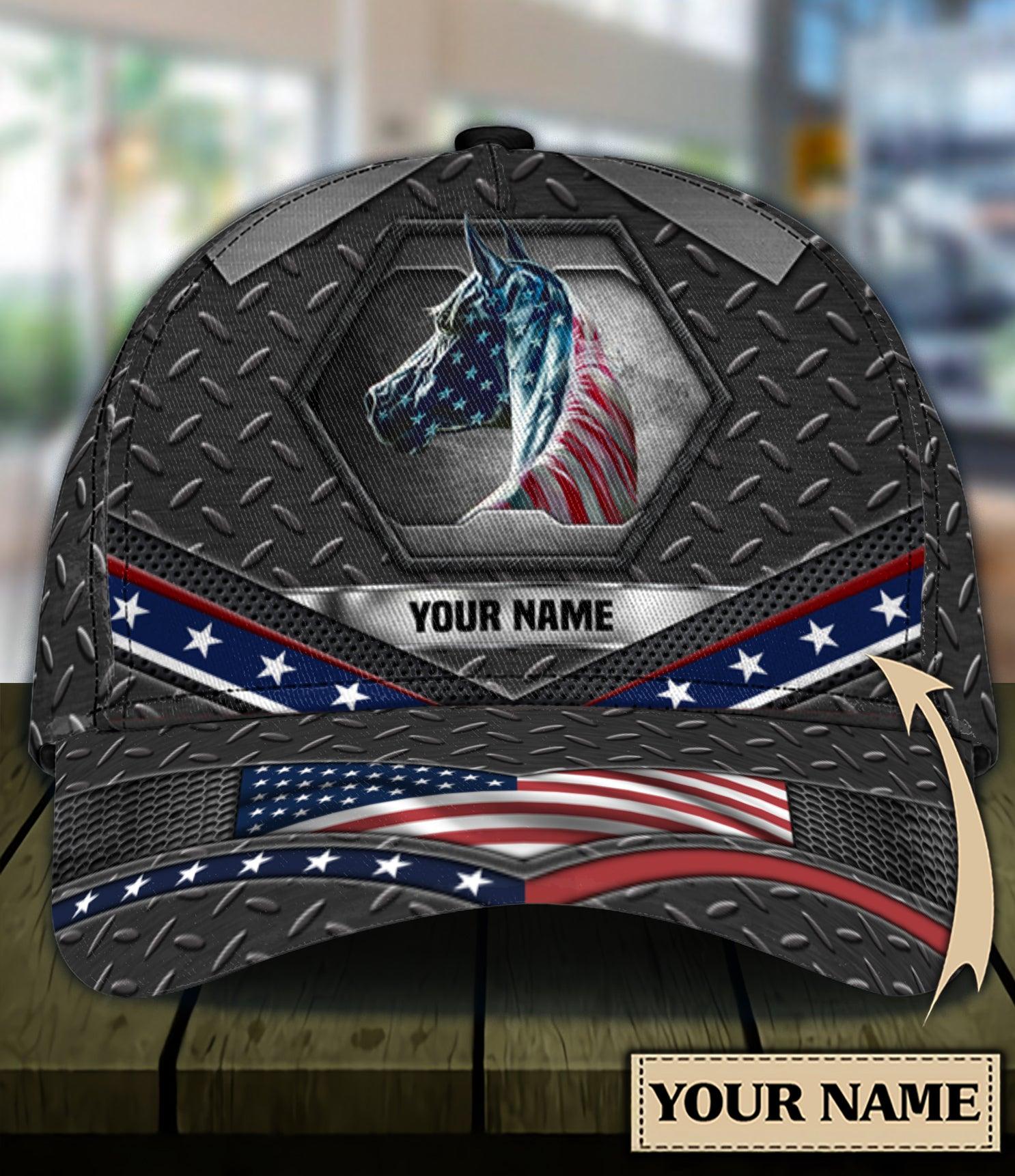 Personalized Horse Classic Cap, Personalized Gift for Horse Lovers Trucker Hats Custom Hats Gifts For Men & Women