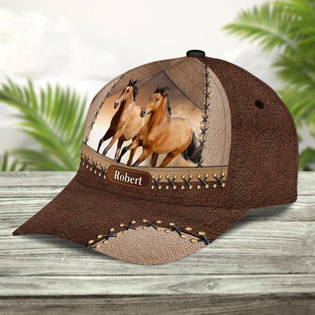 Personalized Horse Classic Cap, Personalized Gift for Horse Lovers Trucker Hats Custom Hats Gifts For Men & Women