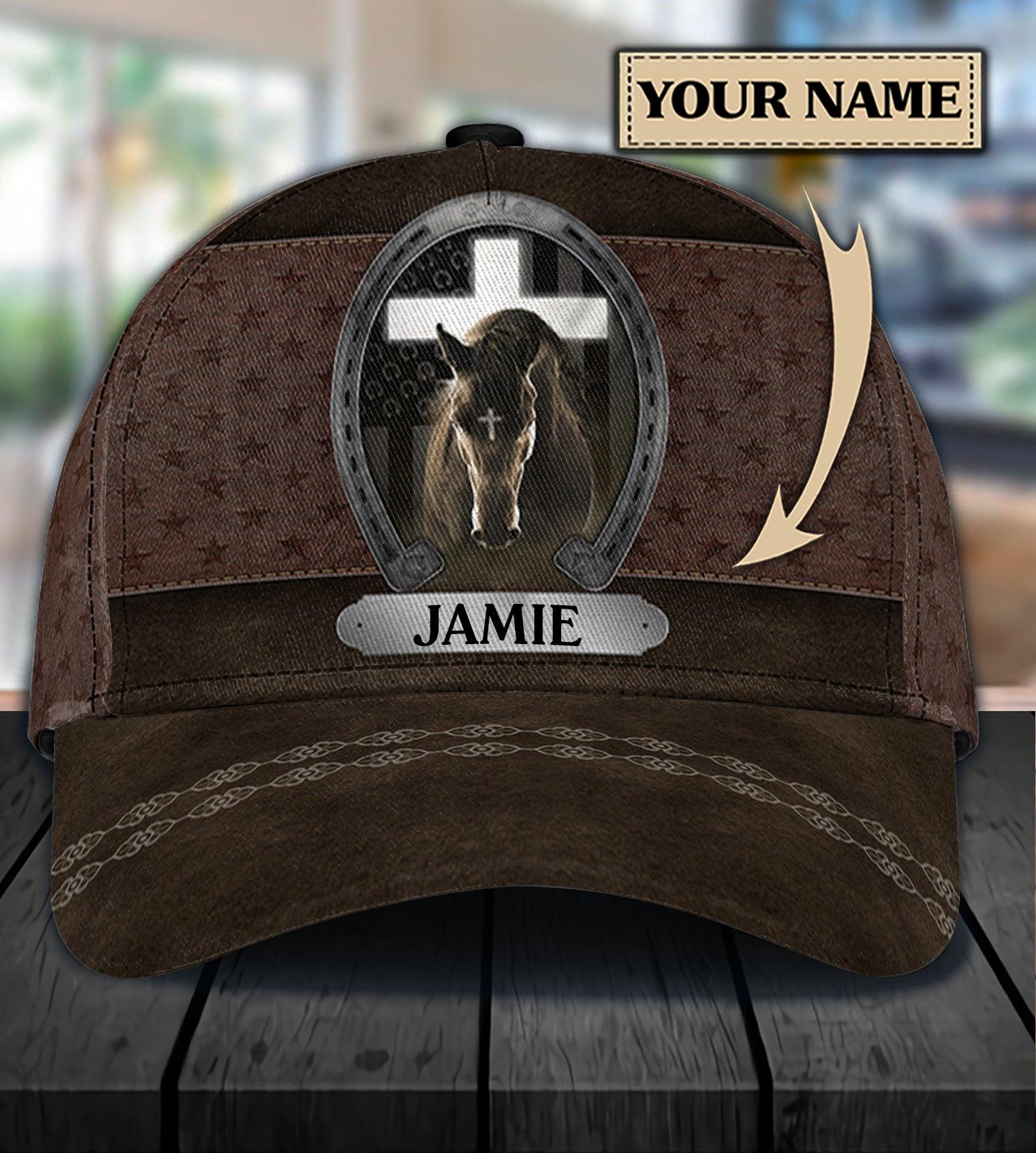 Personalized Horse Classic Cap, Personalized Gift for Horse Lovers Trucker Hats Custom Hats Gifts For Men & Women