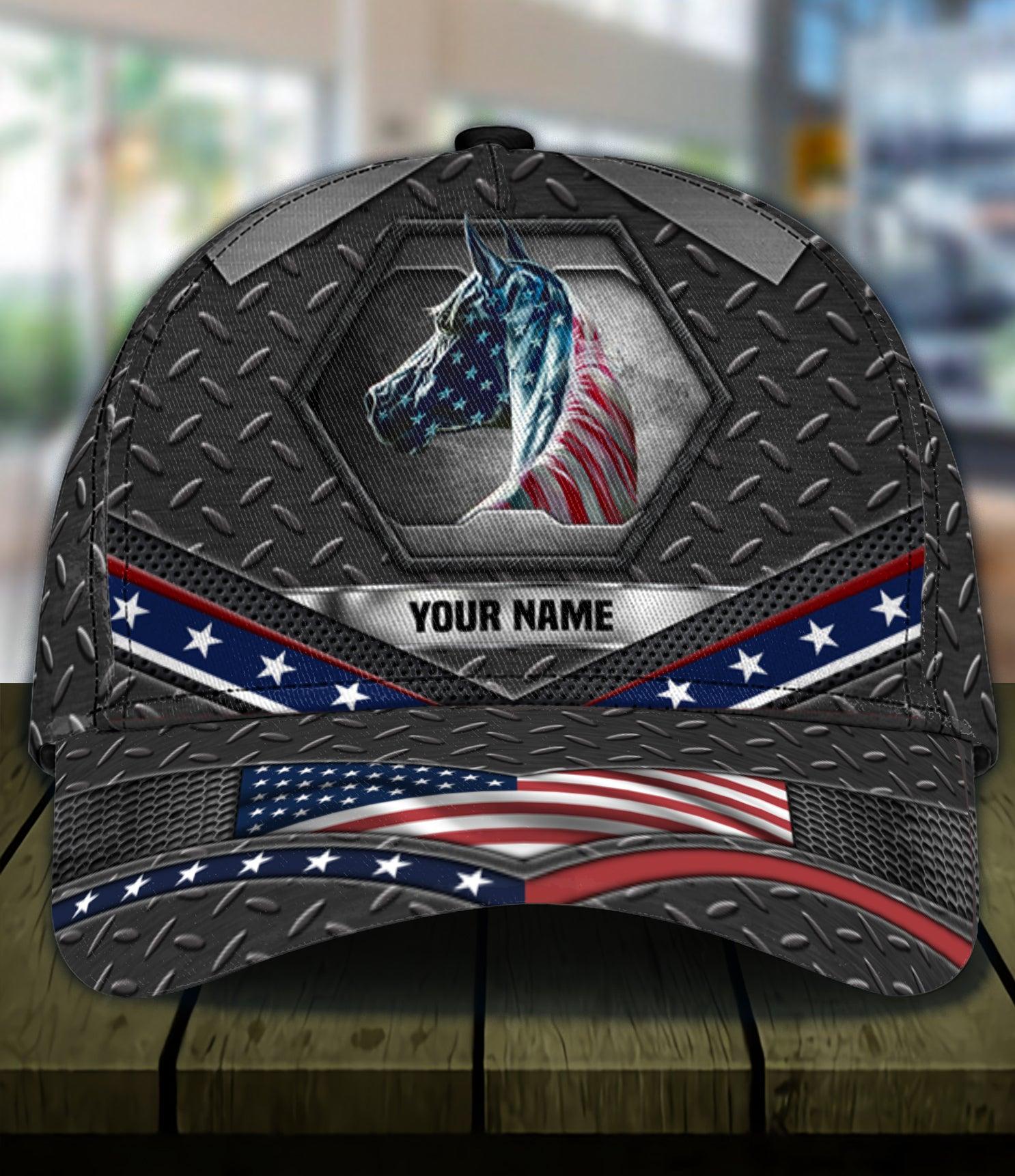 Personalized Horse Classic Cap, Personalized Gift for Horse Lovers Trucker Hats Custom Hats Gifts For Men & Women