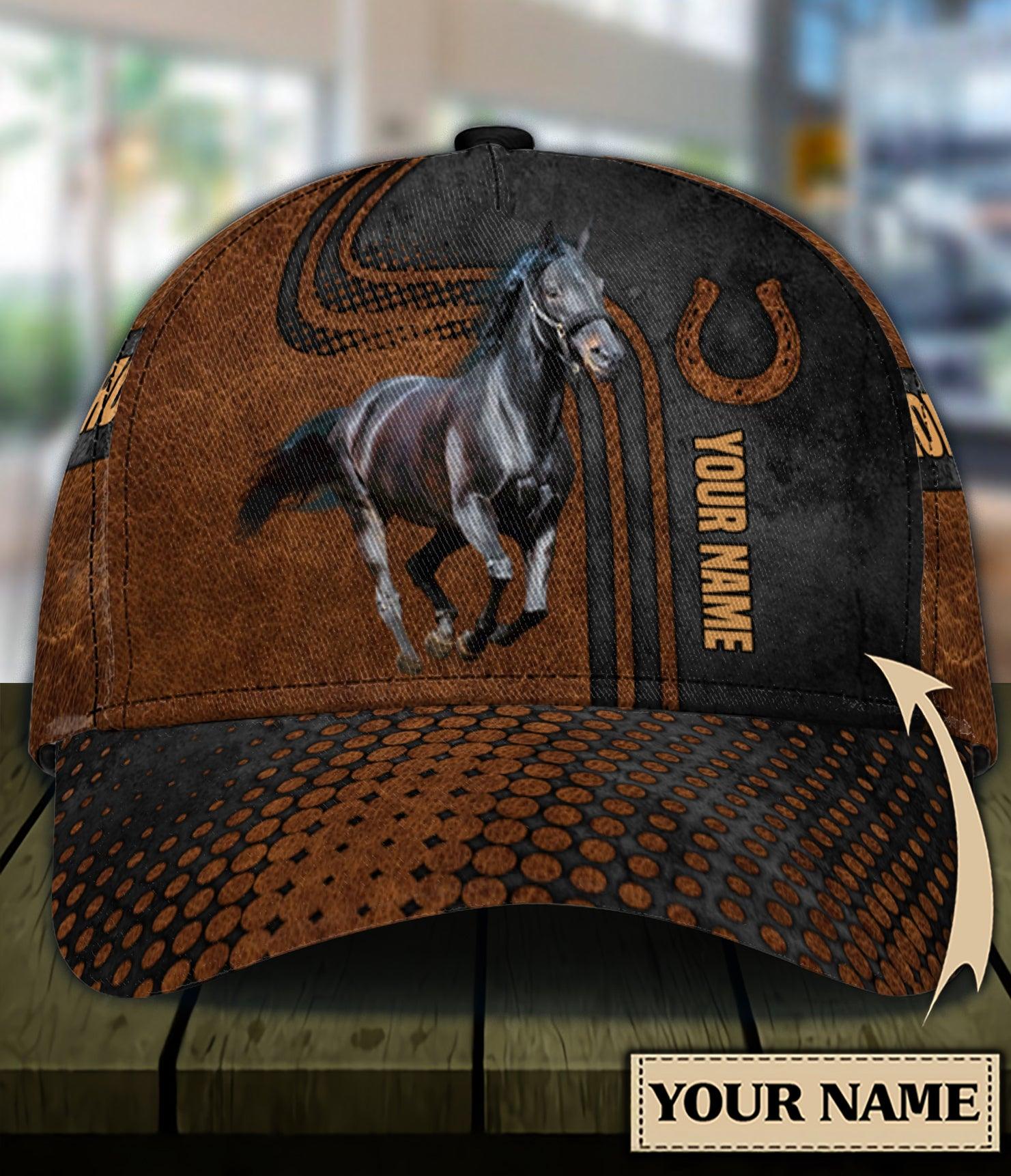 Personalized Horse Classic Cap, Personalized Gift for Horse Lovers Trucker Hats Custom Hats Gifts For Men & Women