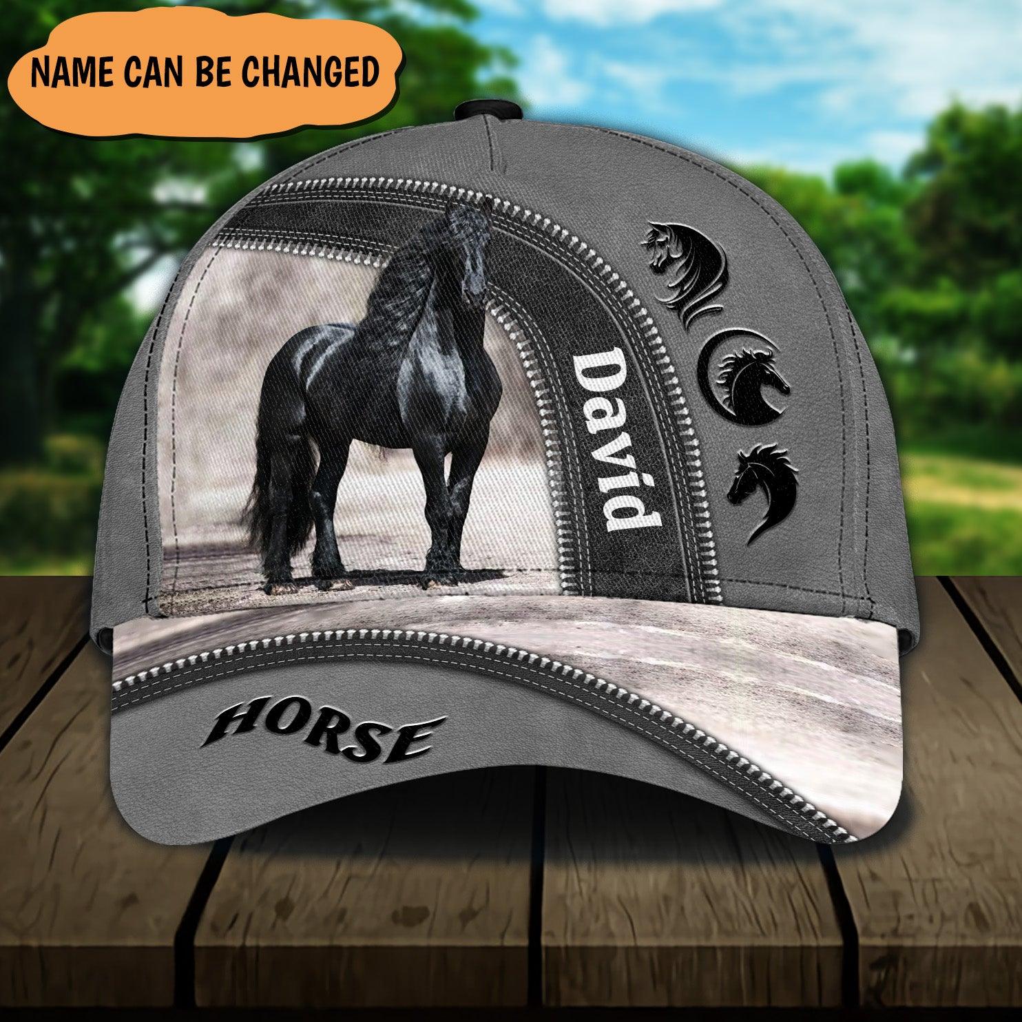 Personalized Horse Classic Cap, Personalized Gift for Horse Lovers Trucker Hats Custom Hats Gifts For Men & Women