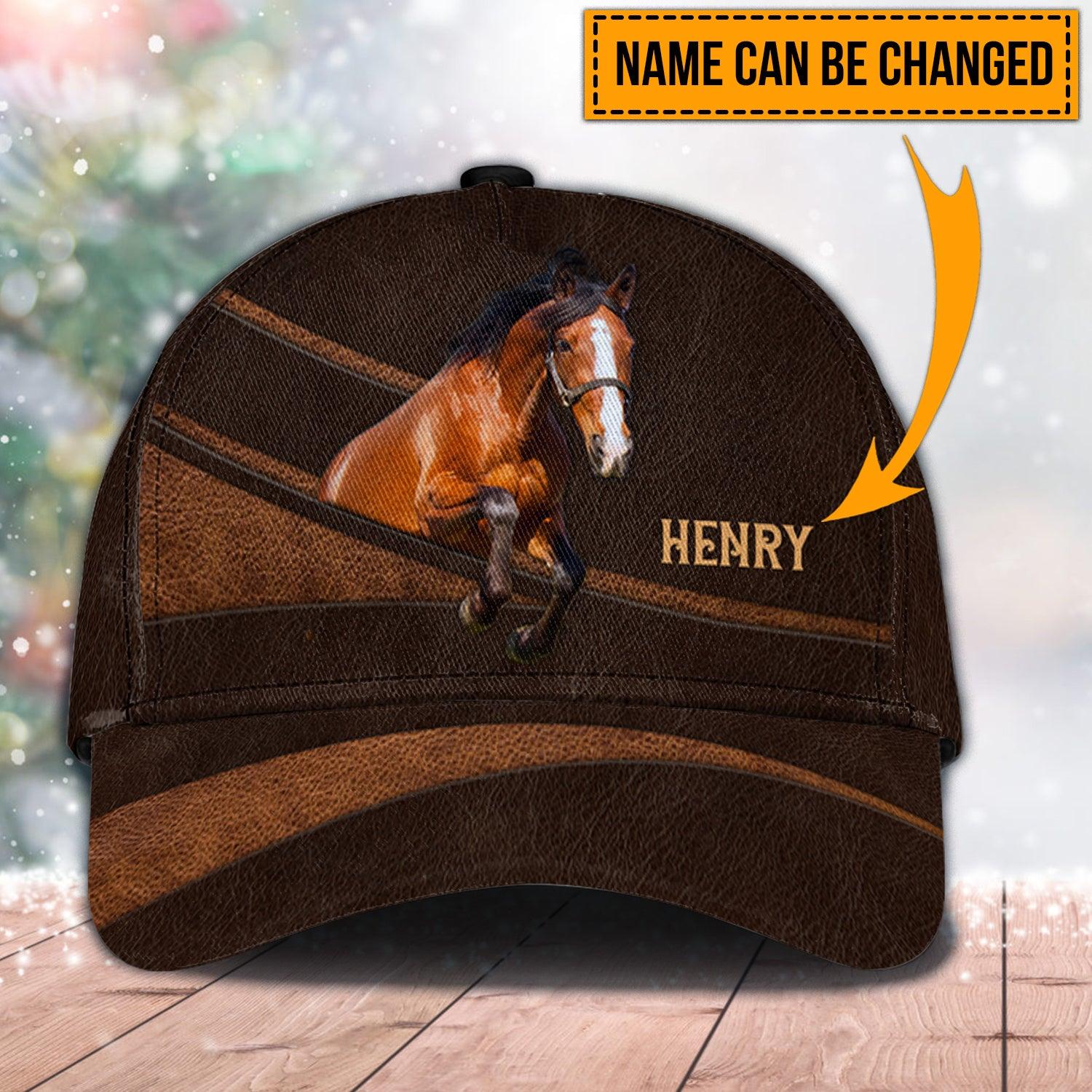 Personalized Horse Classic Cap, Personalized Gift for Horse Lovers Trucker Hats Custom Hats Gifts For Men & Women