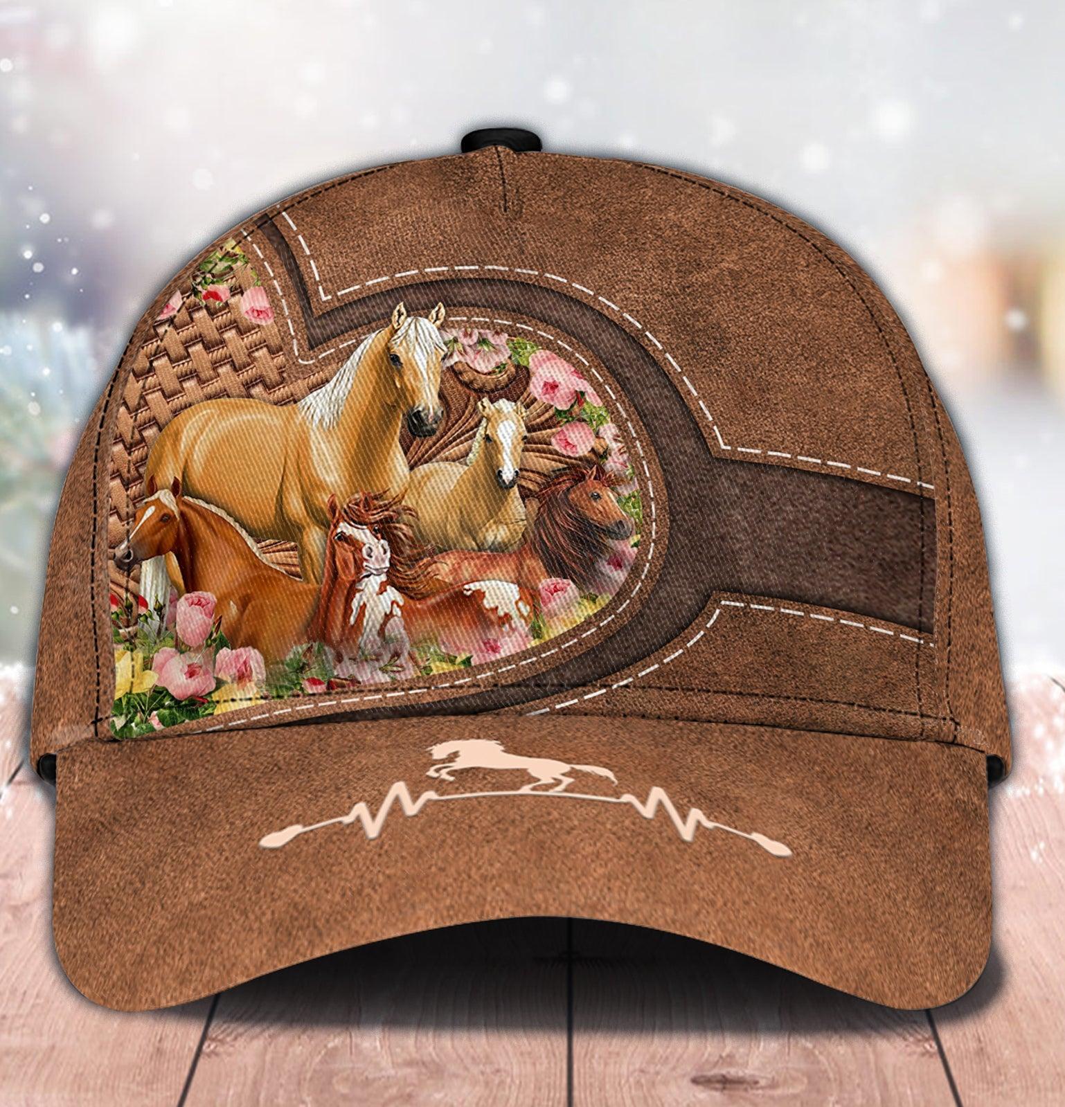 Personalized Horse Classic Cap, Personalized Gift for Horse Lovers Trucker Hats Custom Hats Gifts For Men & Women