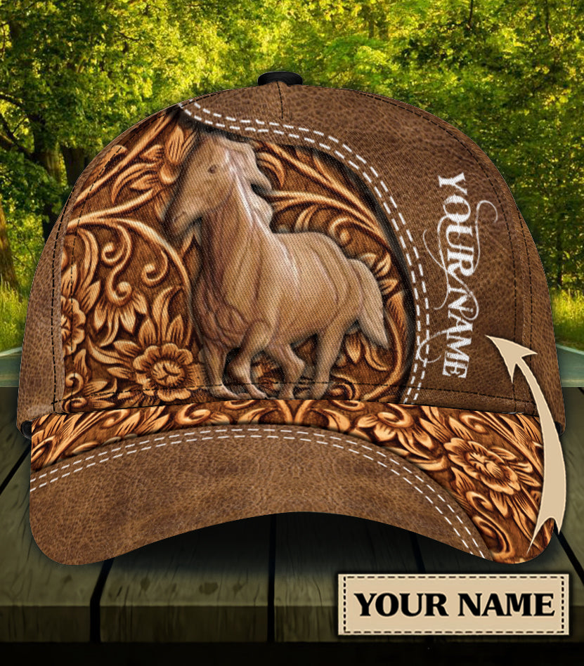 Personalized Horse Classic Cap, Personalized Gift for Horse Lovers Trucker Hats Custom Hats Gifts For Men & Women
