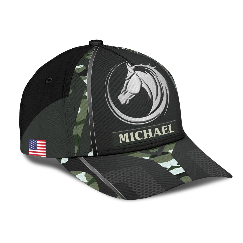 Personalized Horse Classic Cap, Personalized Gift for Horse Lovers Trucker Hats Custom Hats Gifts For Men & Women