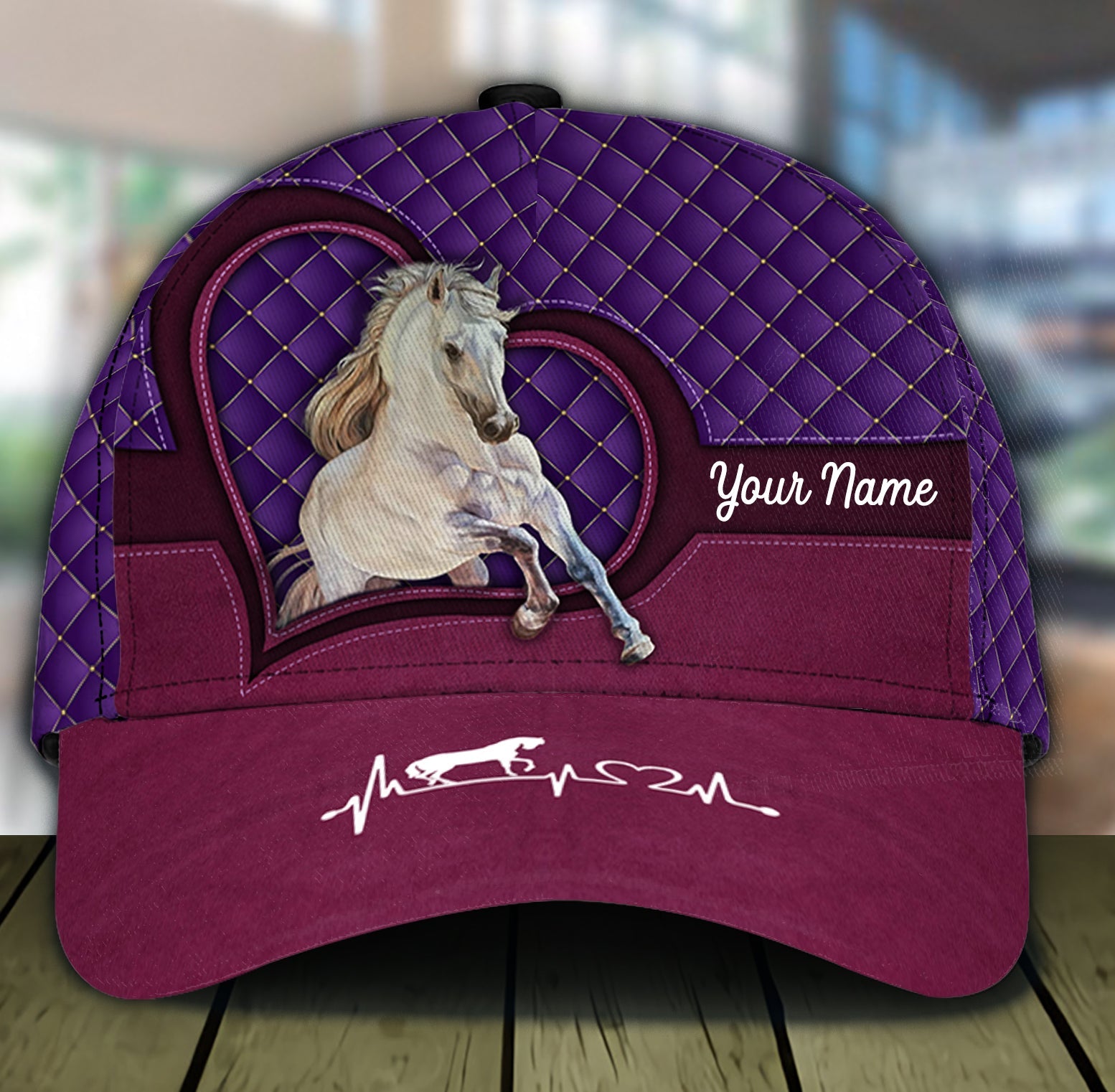 Personalized Horse Classic Cap, Personalized Gift for Horse Lovers Trucker Hats Custom Hats Gifts For Men & Women