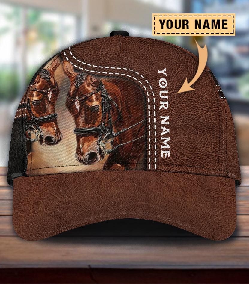 Personalized Horse Classic Cap, Personalized Gift for Horse Lovers Trucker Hats Custom Hats Gifts For Men & Women