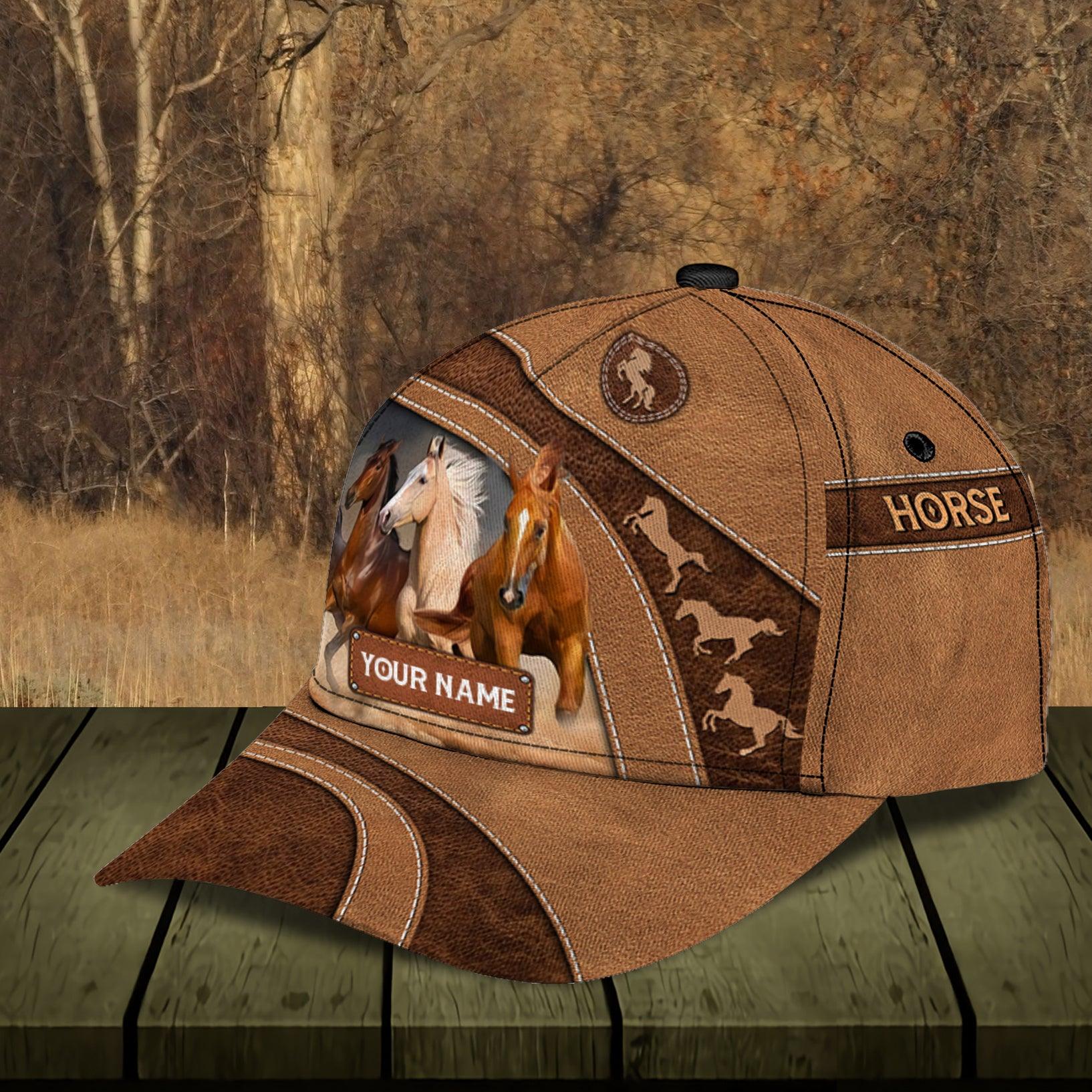 Personalized Horse Classic Cap, Personalized Gift for Horse Lovers Trucker Hats Custom Hats Gifts For Men & Women