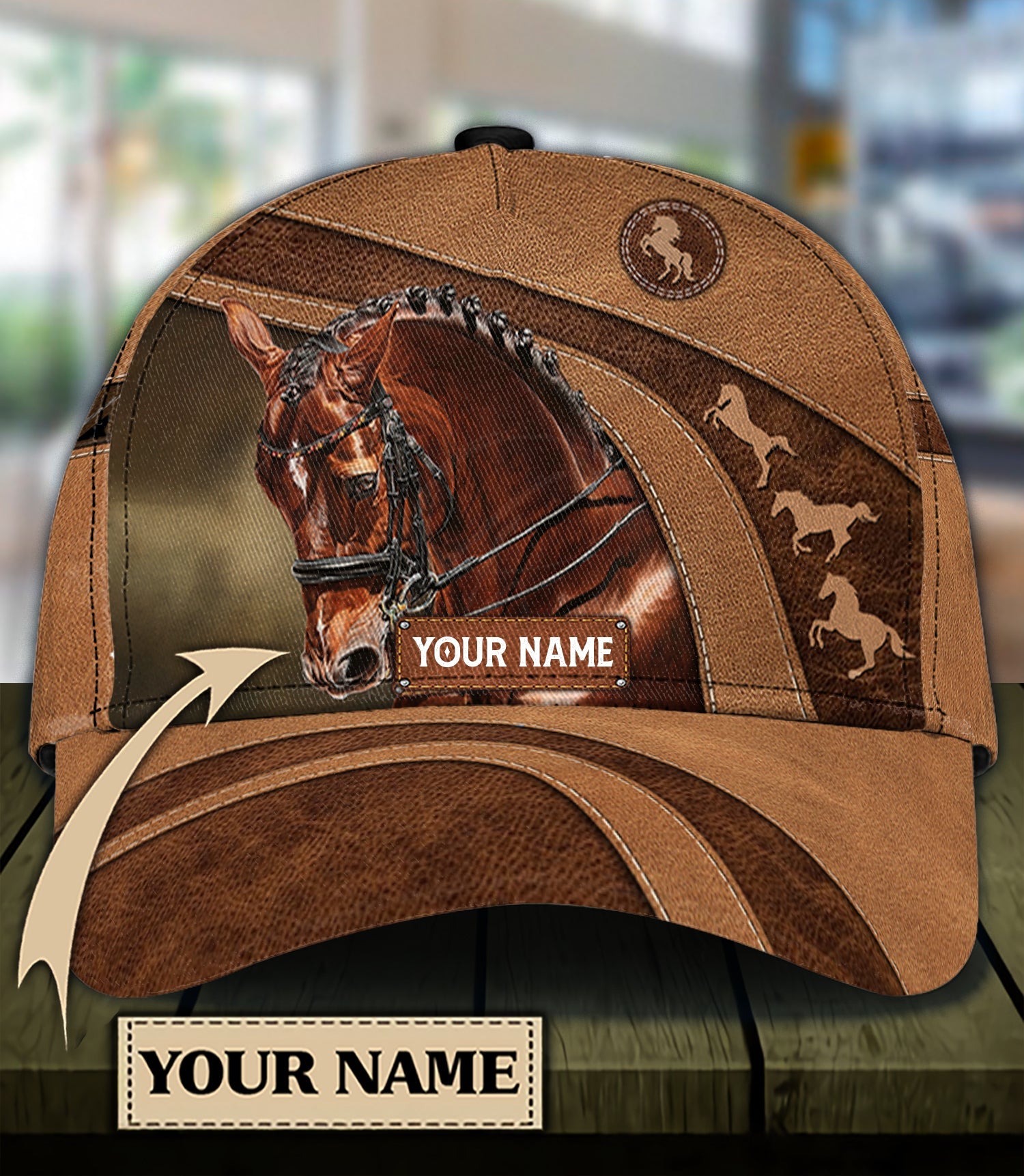 Personalized Horse Classic Cap, Personalized Gift for Horse Lovers Trucker Hats Custom Hats Gifts For Men & Women