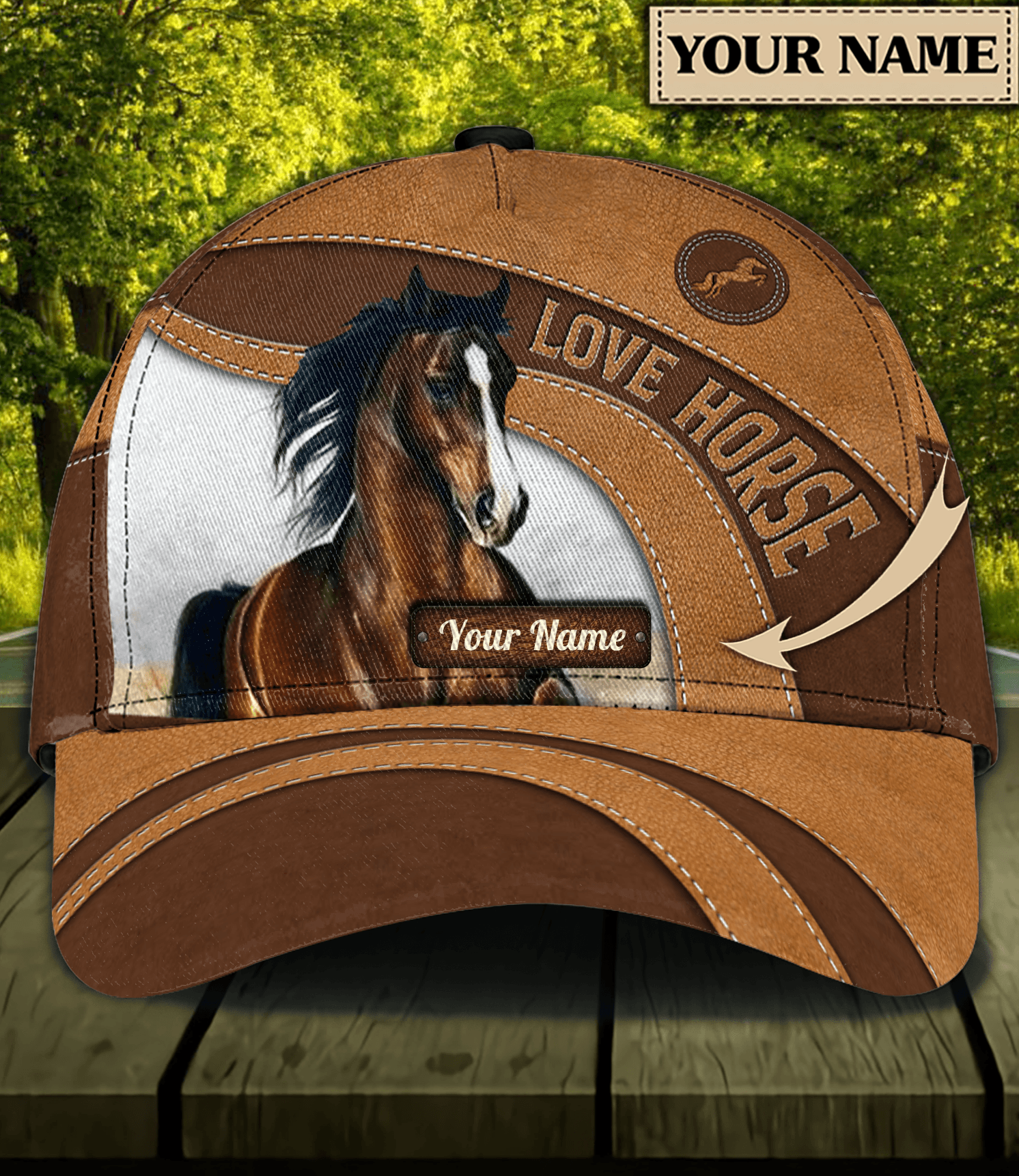 Personalized Horse Classic Cap, Personalized Gift for Horse Lovers Trucker Hats Custom Hats Gifts For Men & Women