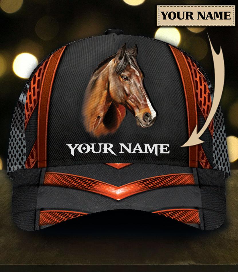 Personalized Horse Classic Cap, Personalized Gift for Horse Lovers Trucker Hats Custom Hats Gifts For Men & Women