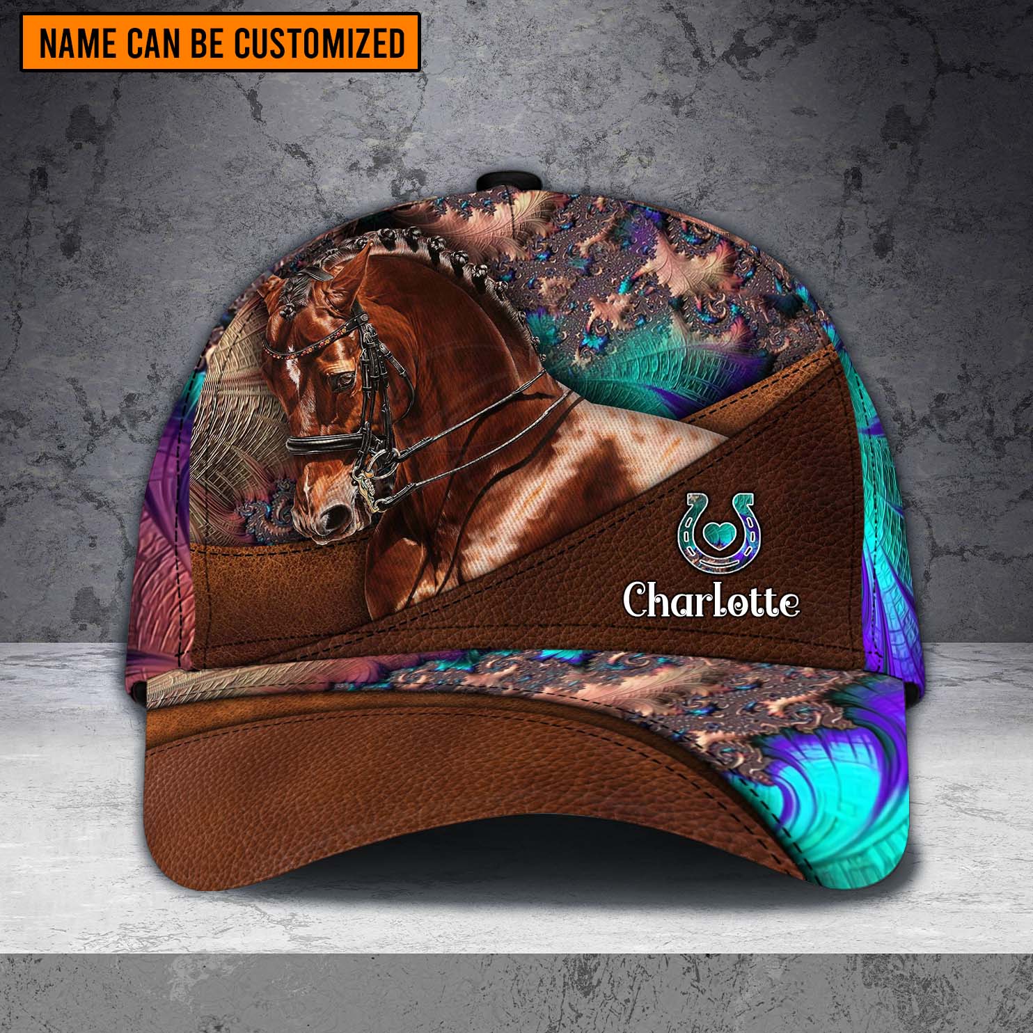 Personalized Horse Classic Cap, Personalized Gift for Horse Lovers Trucker Hats Custom Hats Gifts For Men & Women