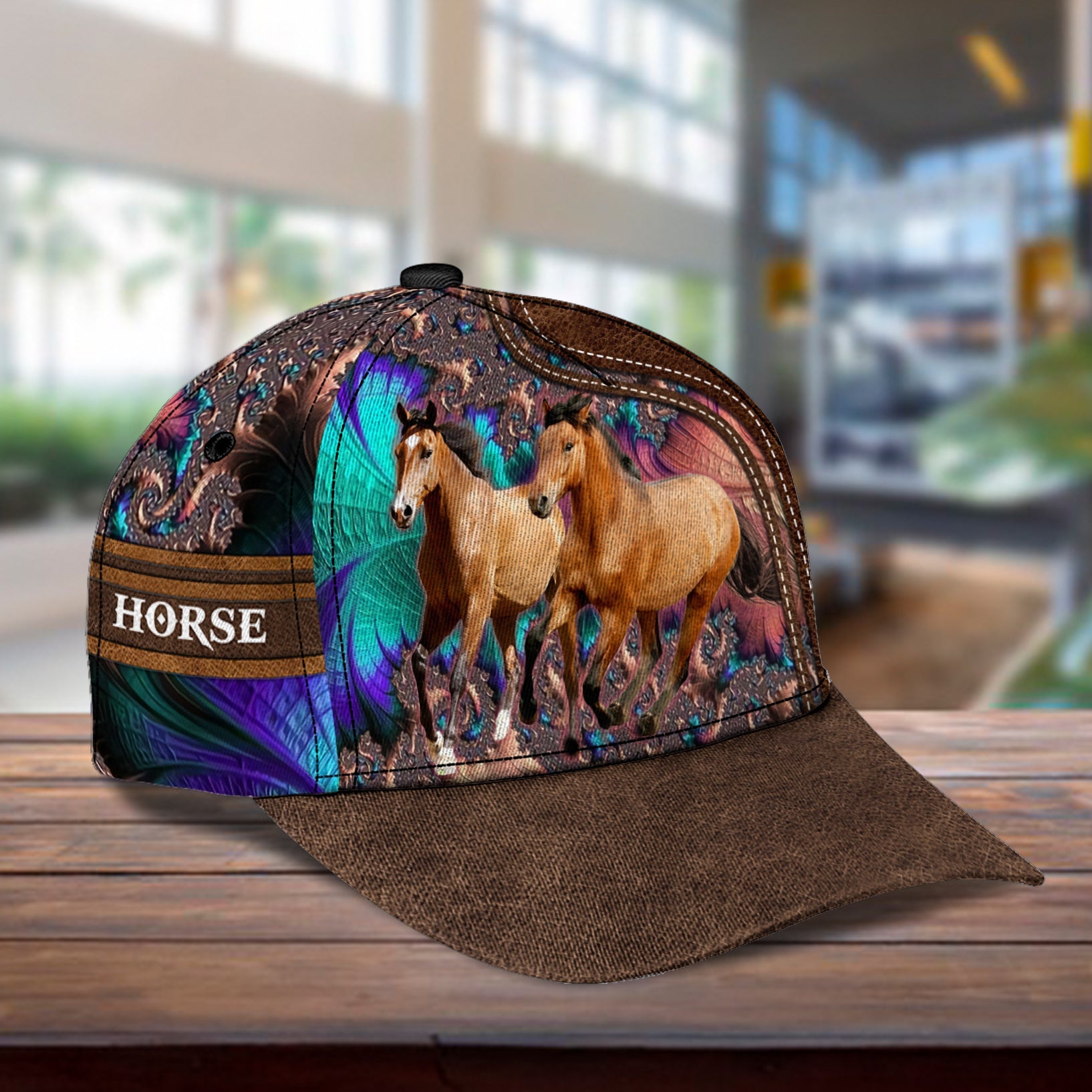 Personalized Horse Classic Cap, Personalized Gift for Horse Lovers Trucker Hats Custom Hats Gifts For Men & Women