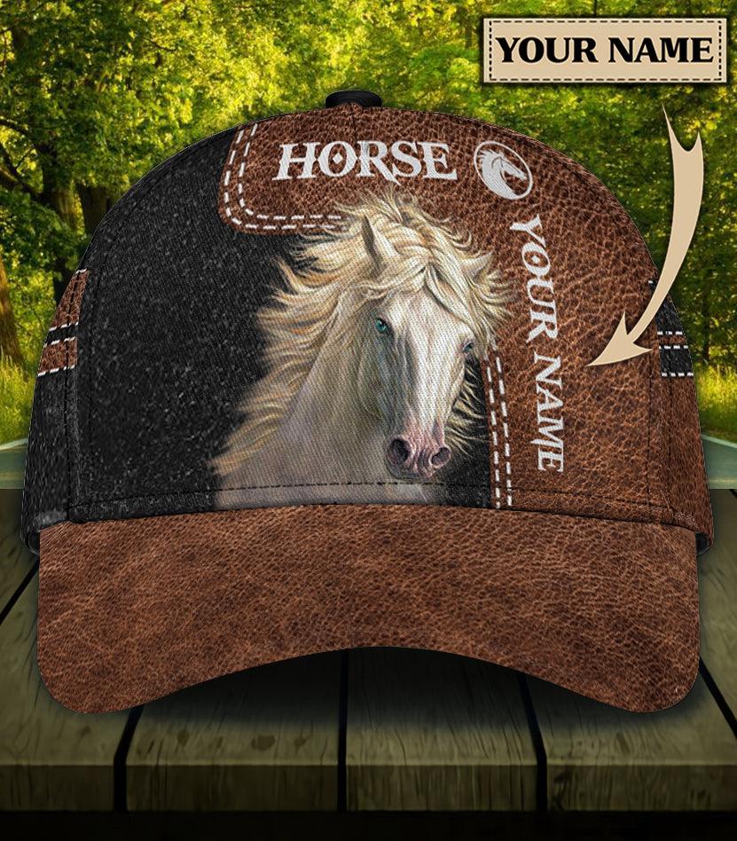 Personalized Horse Classic Cap, Personalized Gift for Horse Lovers Trucker Hats Custom Hats Gifts For Men & Women
