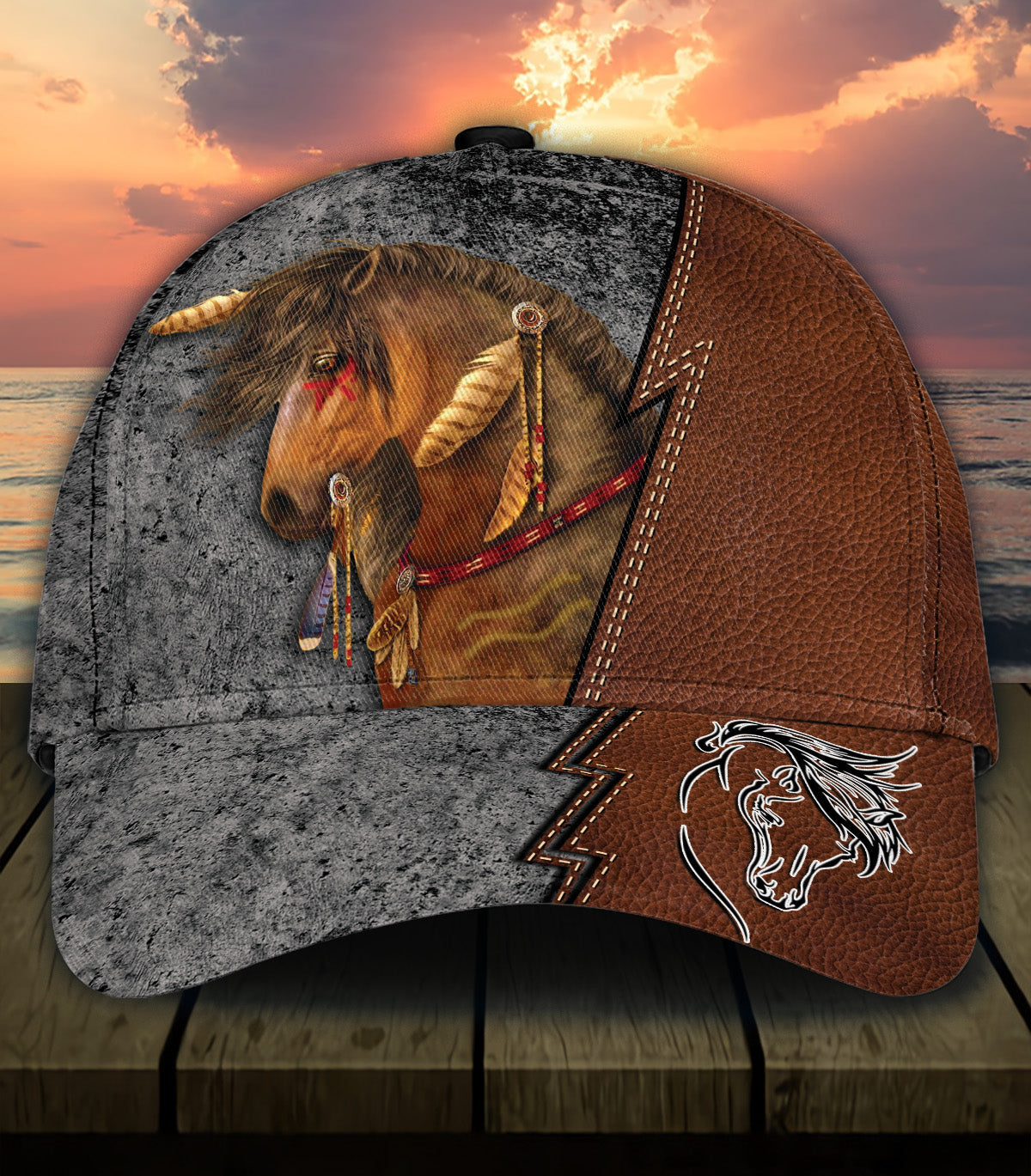 Personalized Horse Classic Cap, Personalized Gift for Horse Lovers Trucker Hats Custom Hats Gifts For Men & Women