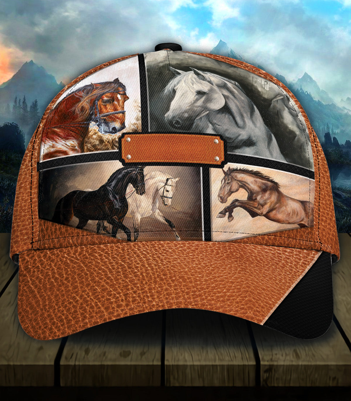 Personalized Horse Classic Cap, Personalized Gift for Horse Lovers Trucker Hats Custom Hats Gifts For Men & Women