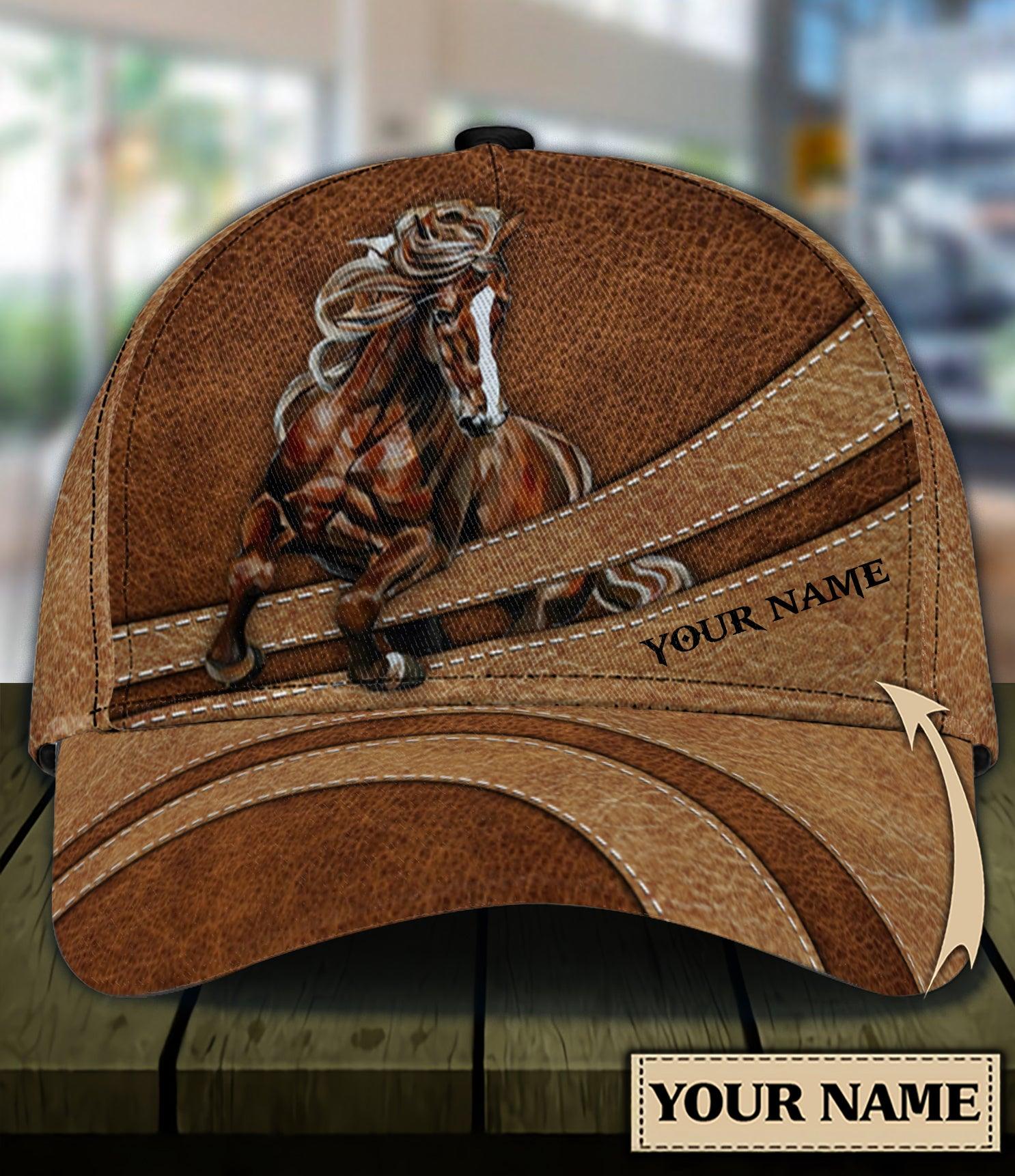 Personalized Horse Classic Cap, Personalized Gift for Horse Lovers Trucker Hats Custom Hats Gifts For Men & Women