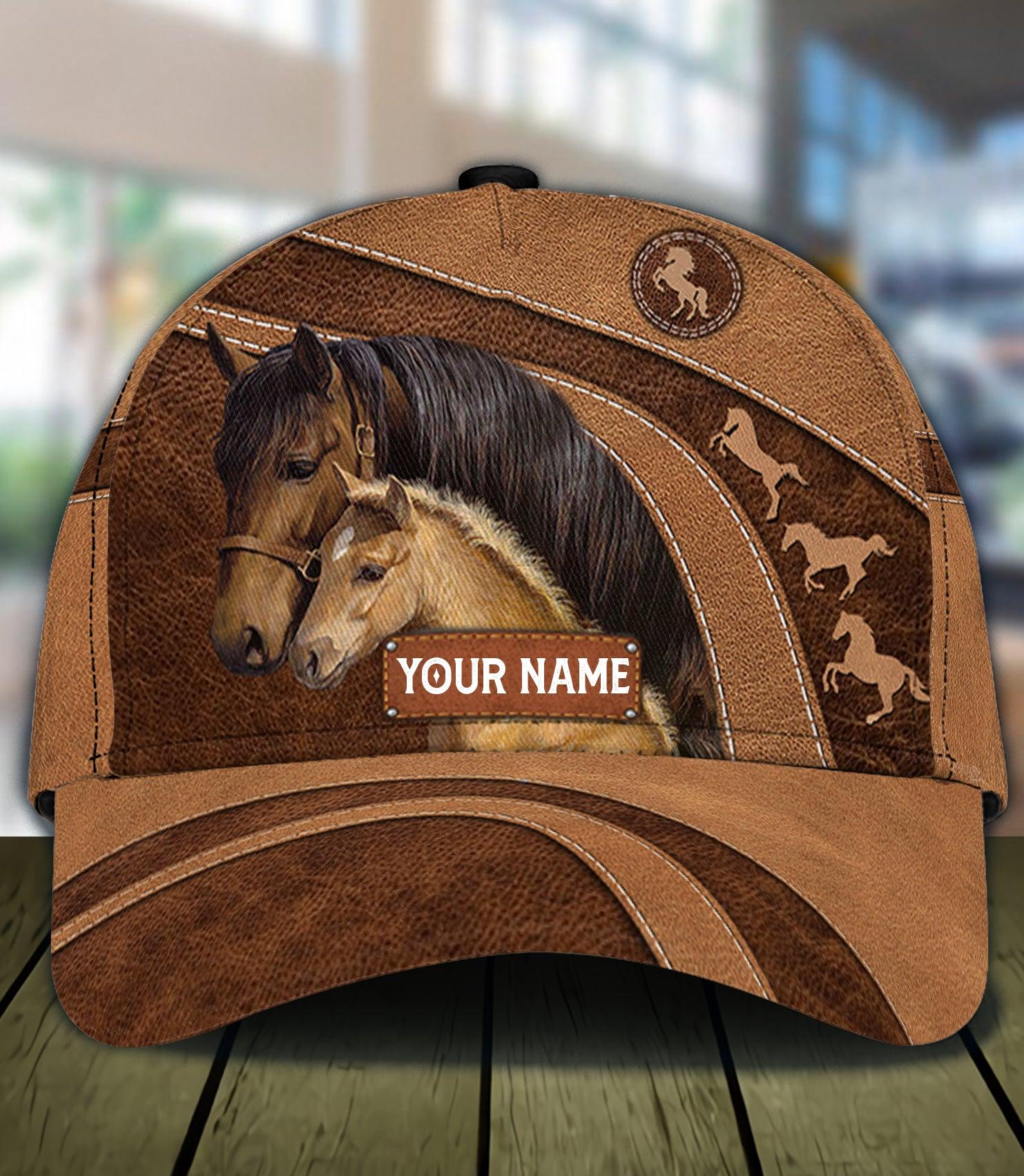 Personalized Horse Classic Cap, Personalized Gift for Horse Lovers Trucker Hats Custom Hats Gifts For Men & Women