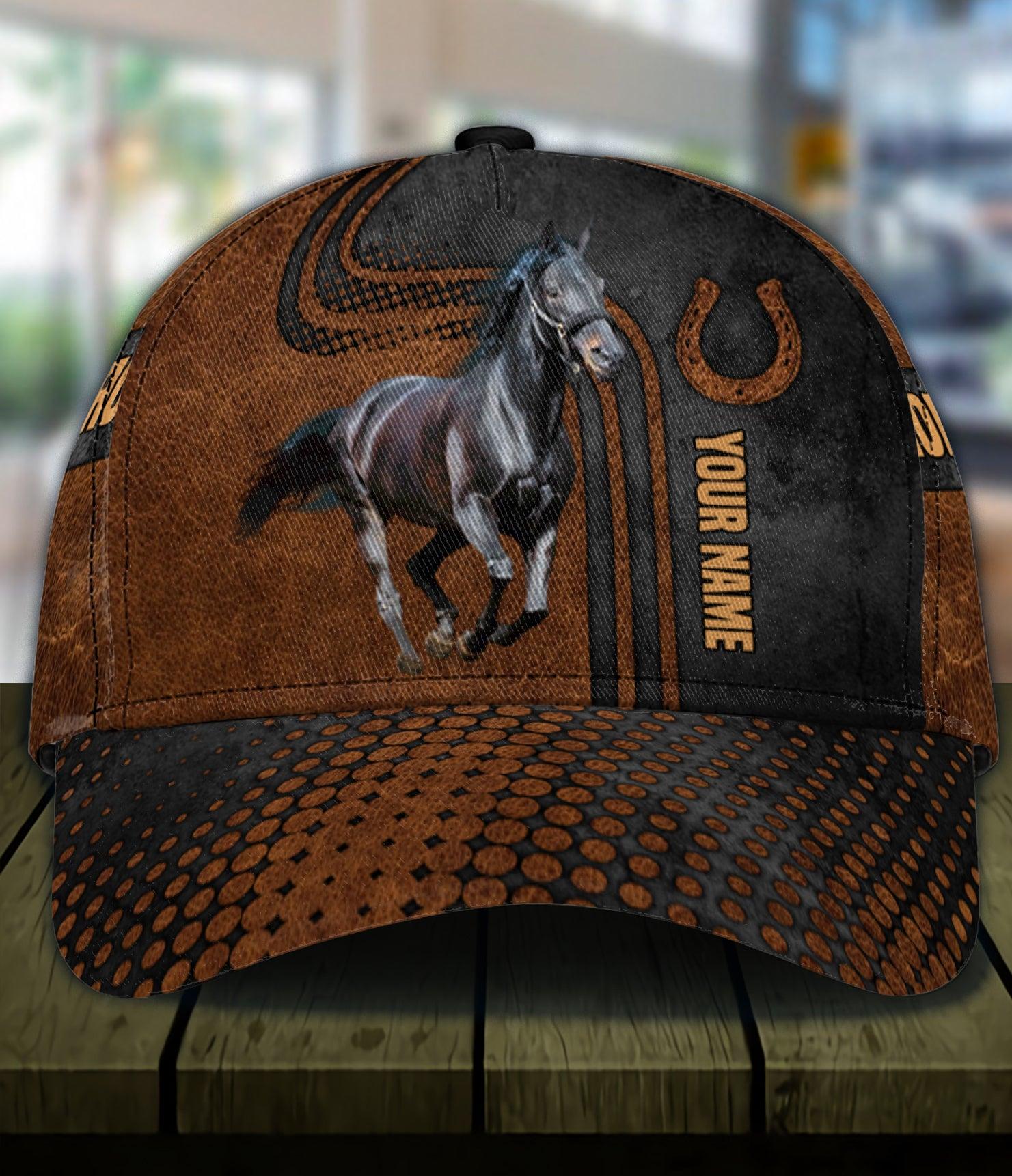 Personalized Horse Classic Cap, Personalized Gift for Horse Lovers Trucker Hats Custom Hats Gifts For Men & Women
