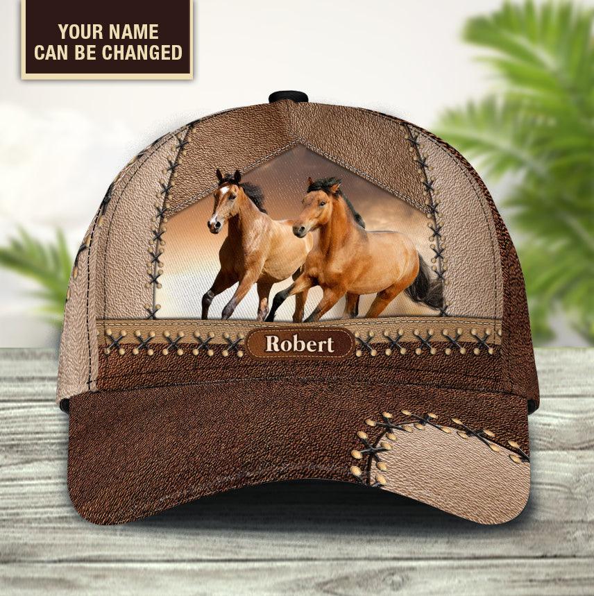 Personalized Horse Classic Cap, Personalized Gift for Horse Lovers Trucker Hats Custom Hats Gifts For Men & Women