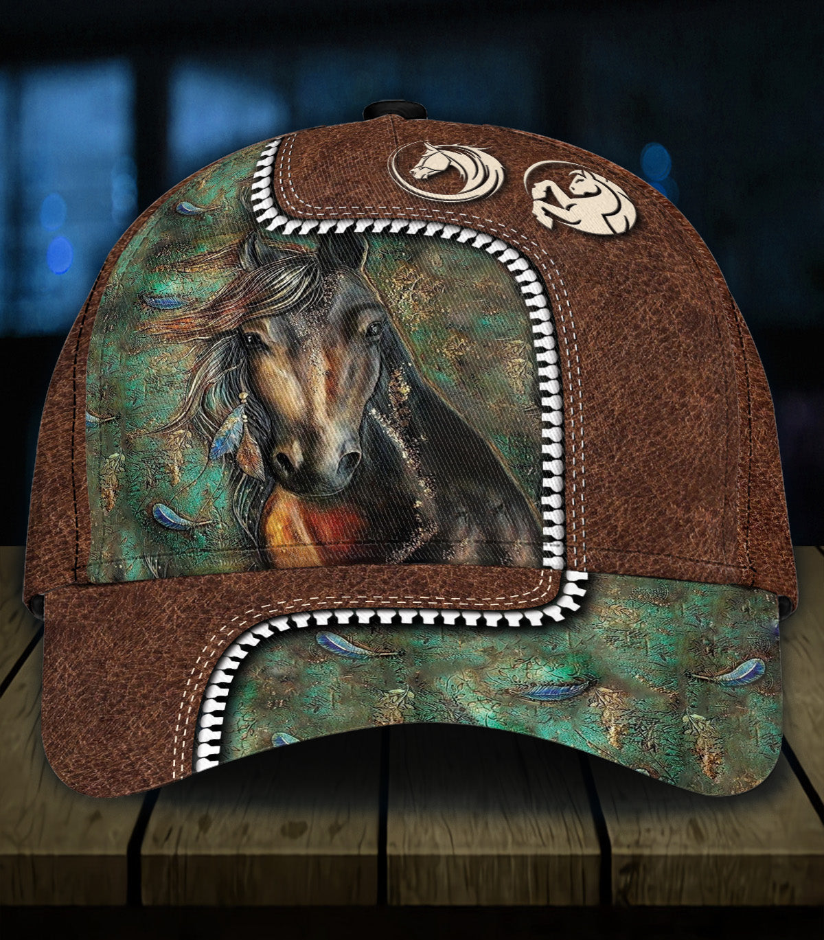 Personalized Horse Classic Cap, Personalized Gift for Horse Lovers Trucker Hats Custom Hats Gifts For Men & Women