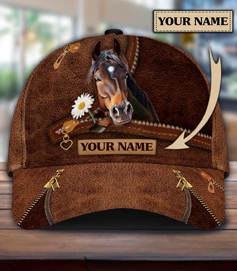 Personalized Horse Classic Cap, Personalized Gift for Horse Lovers Trucker Hats Custom Hats Gifts For Men & Women