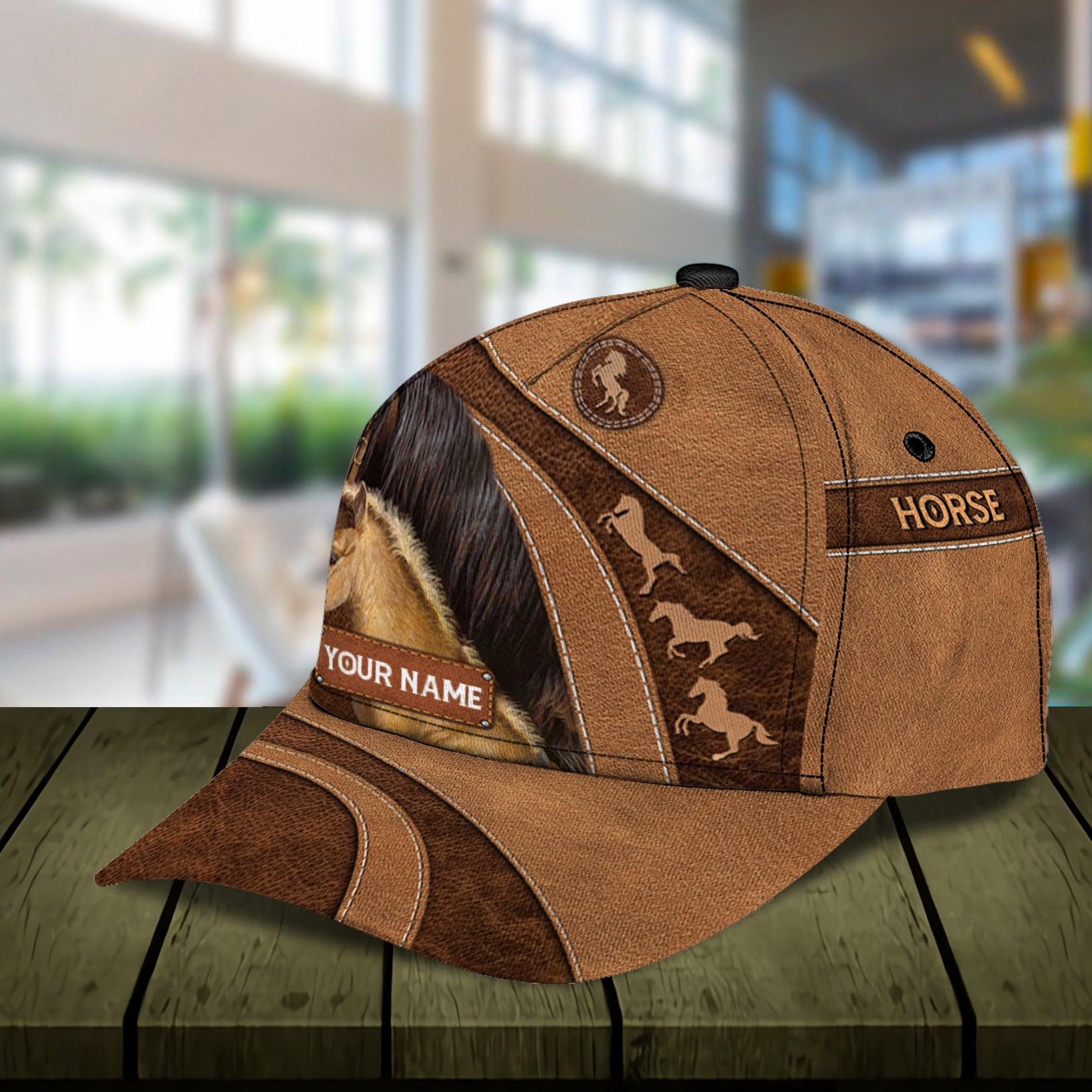 Personalized Horse Classic Cap, Personalized Gift for Horse Lovers Trucker Hats Custom Hats Gifts For Men & Women