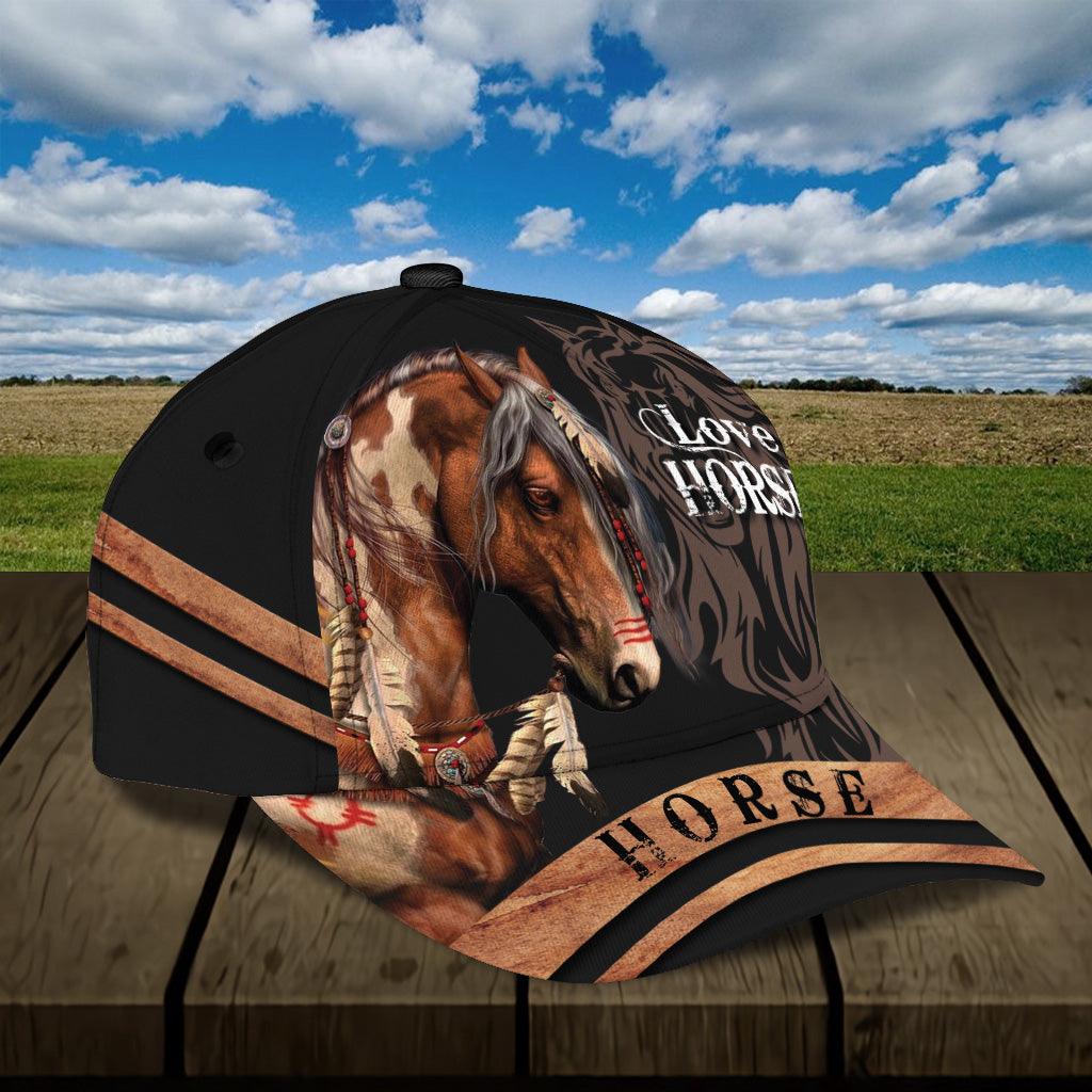 Personalized Horse Classic Cap, Personalized Gift for Horse Lovers Trucker Hats Custom Hats Gifts For Men & Women