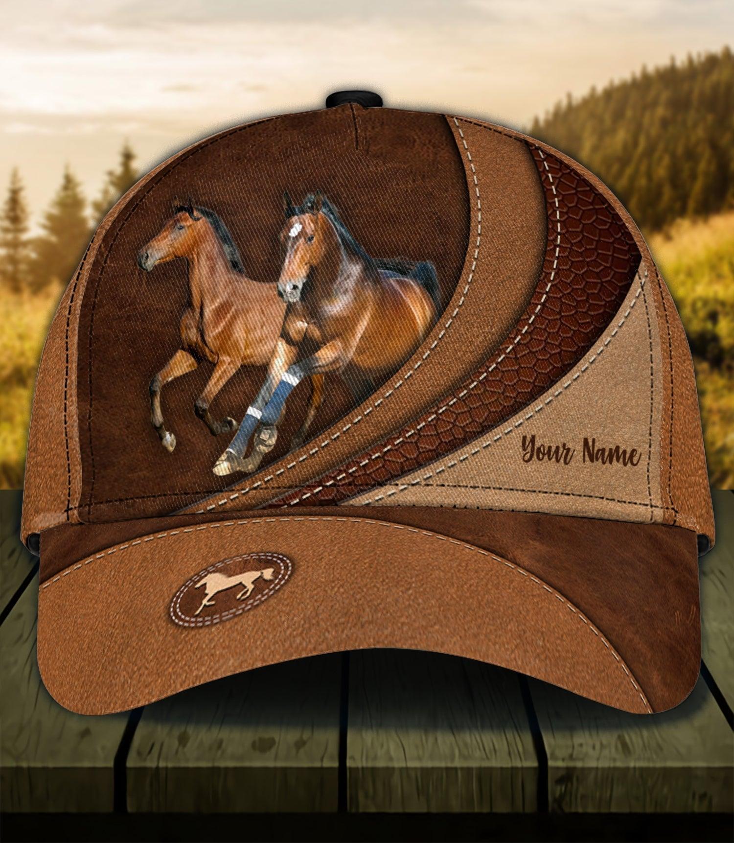 Personalized Horse Classic Cap, Personalized Gift for Horse Lovers Trucker Hats Custom Hats Gifts For Men & Women