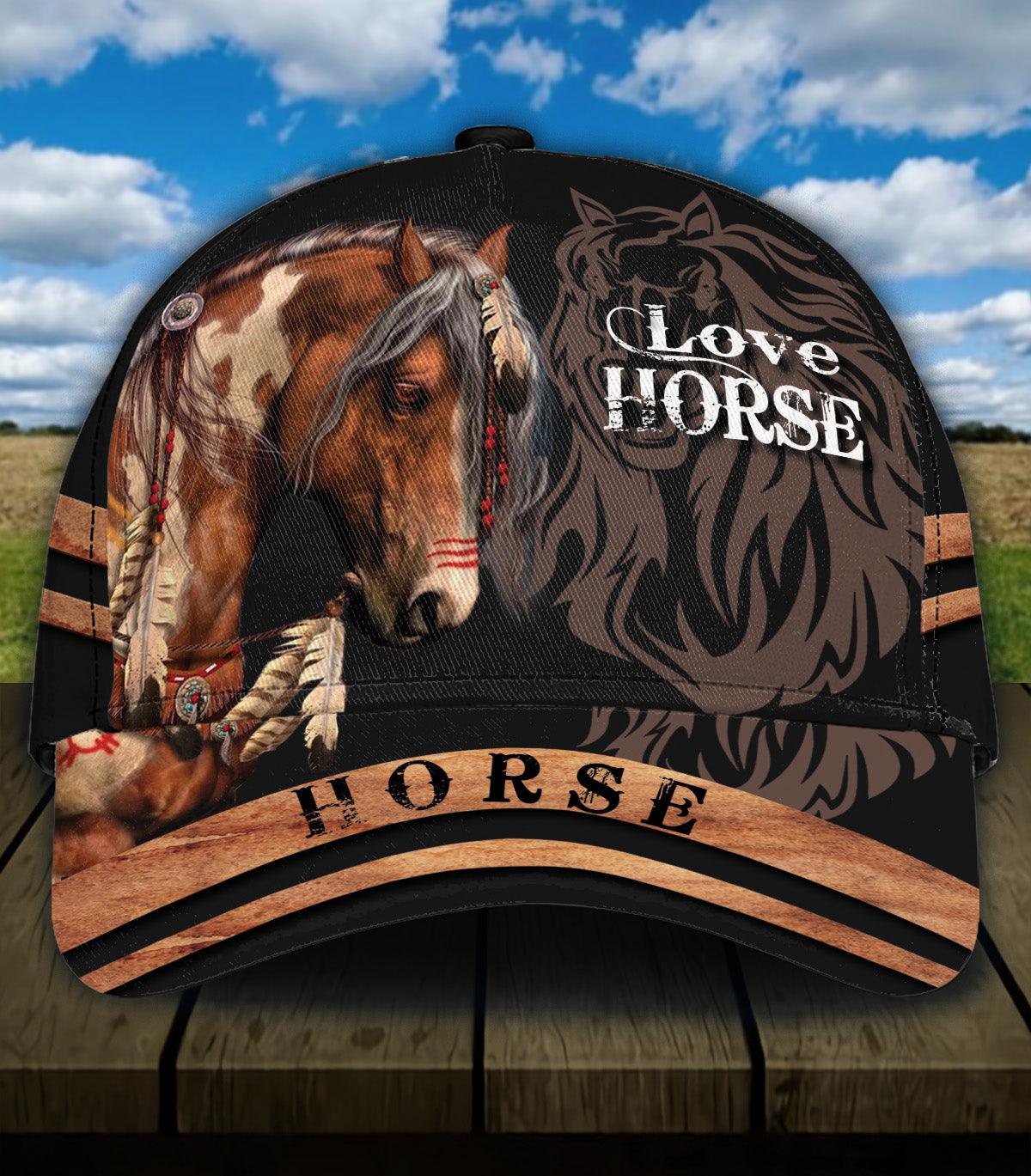 Personalized Horse Classic Cap, Personalized Gift for Horse Lovers Trucker Hats Custom Hats Gifts For Men & Women