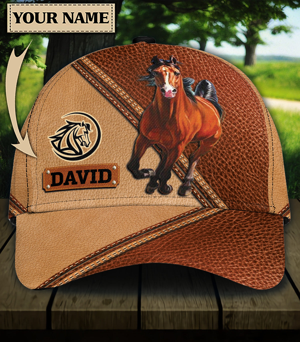 Personalized Horse Classic Cap, Personalized Gift for Horse Lovers Trucker Hats Custom Hats Gifts For Men & Women