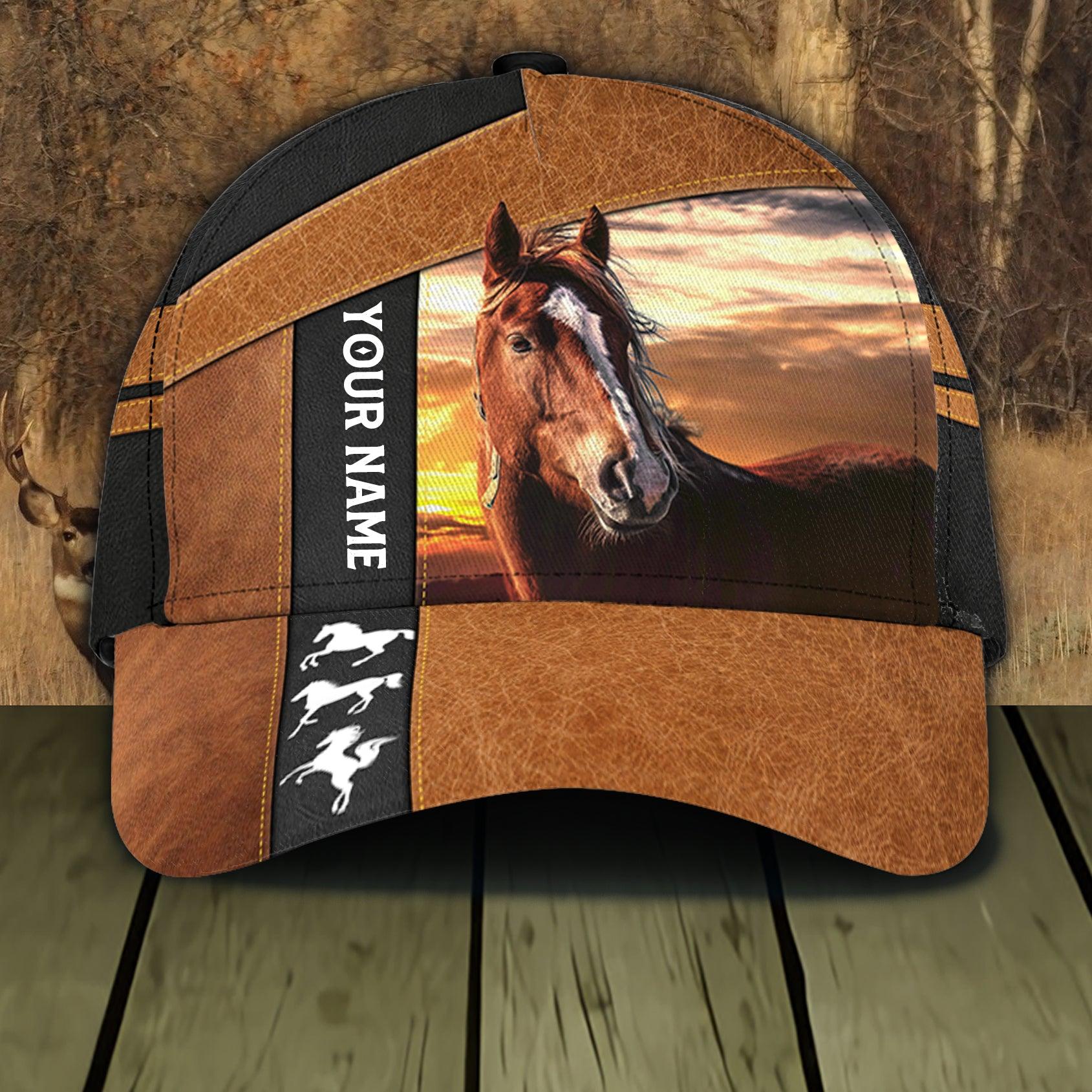 Personalized Horse Classic Cap, Personalized Gift for Horse Lovers Trucker Hats Custom Hats Gifts For Men & Women