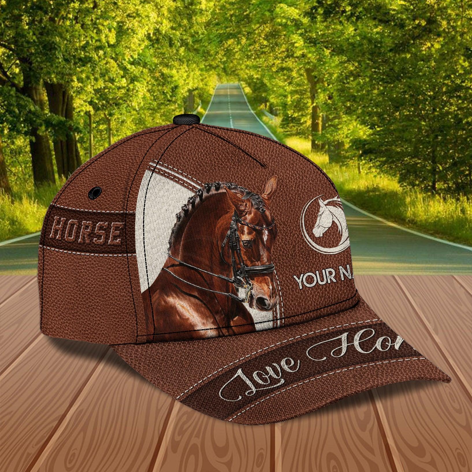 Personalized Horse Classic Cap, Personalized Gift for Horse Lovers Trucker Hats Custom Hats Gifts For Men & Women