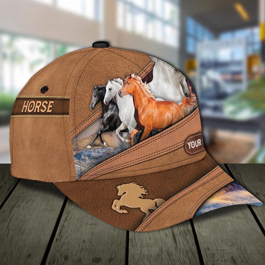 Personalized Horse Classic Cap, Personalized Gift for Horse Lovers Trucker Hats Custom Hats Gifts For Men & Women