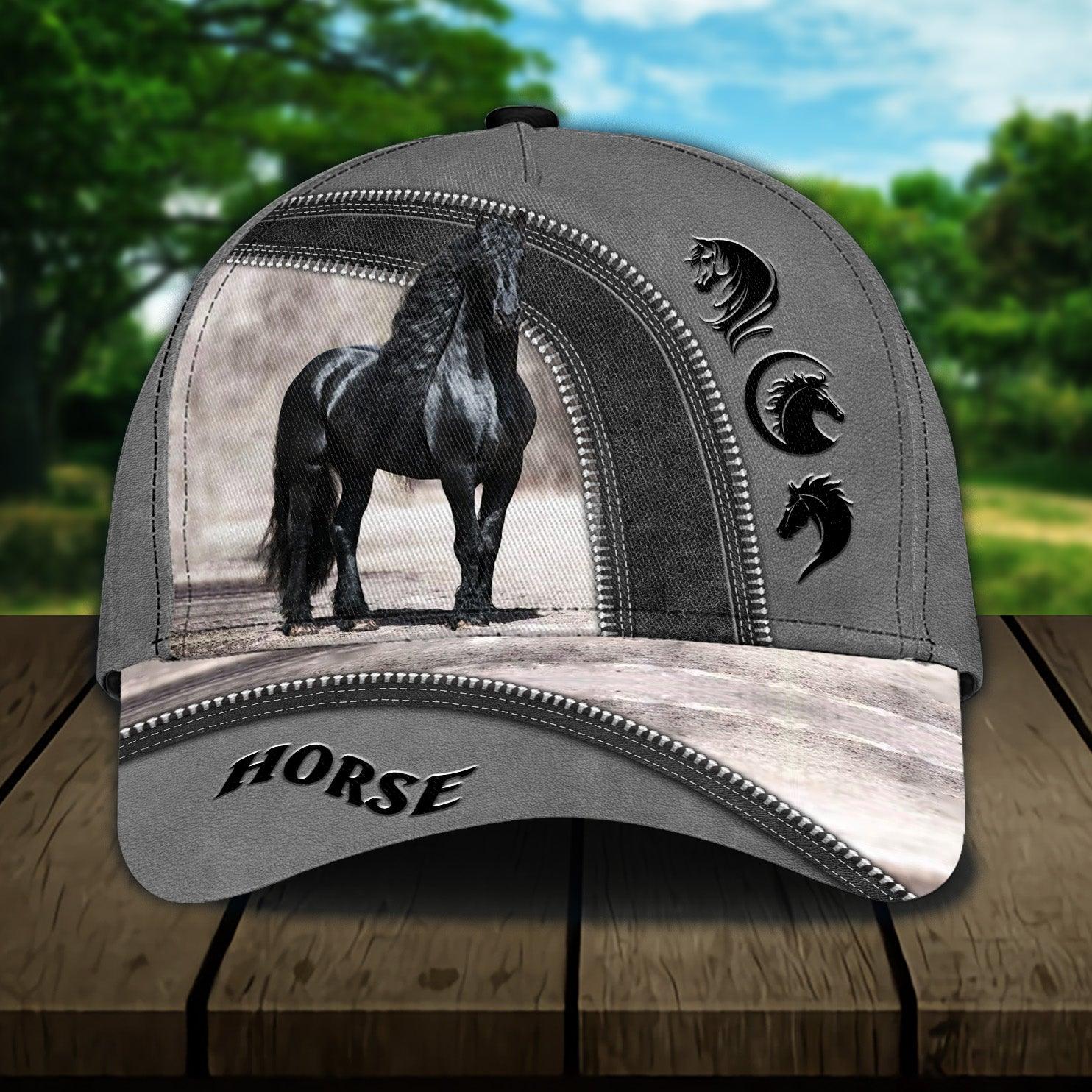 Personalized Horse Classic Cap, Personalized Gift for Horse Lovers Trucker Hats Custom Hats Gifts For Men & Women
