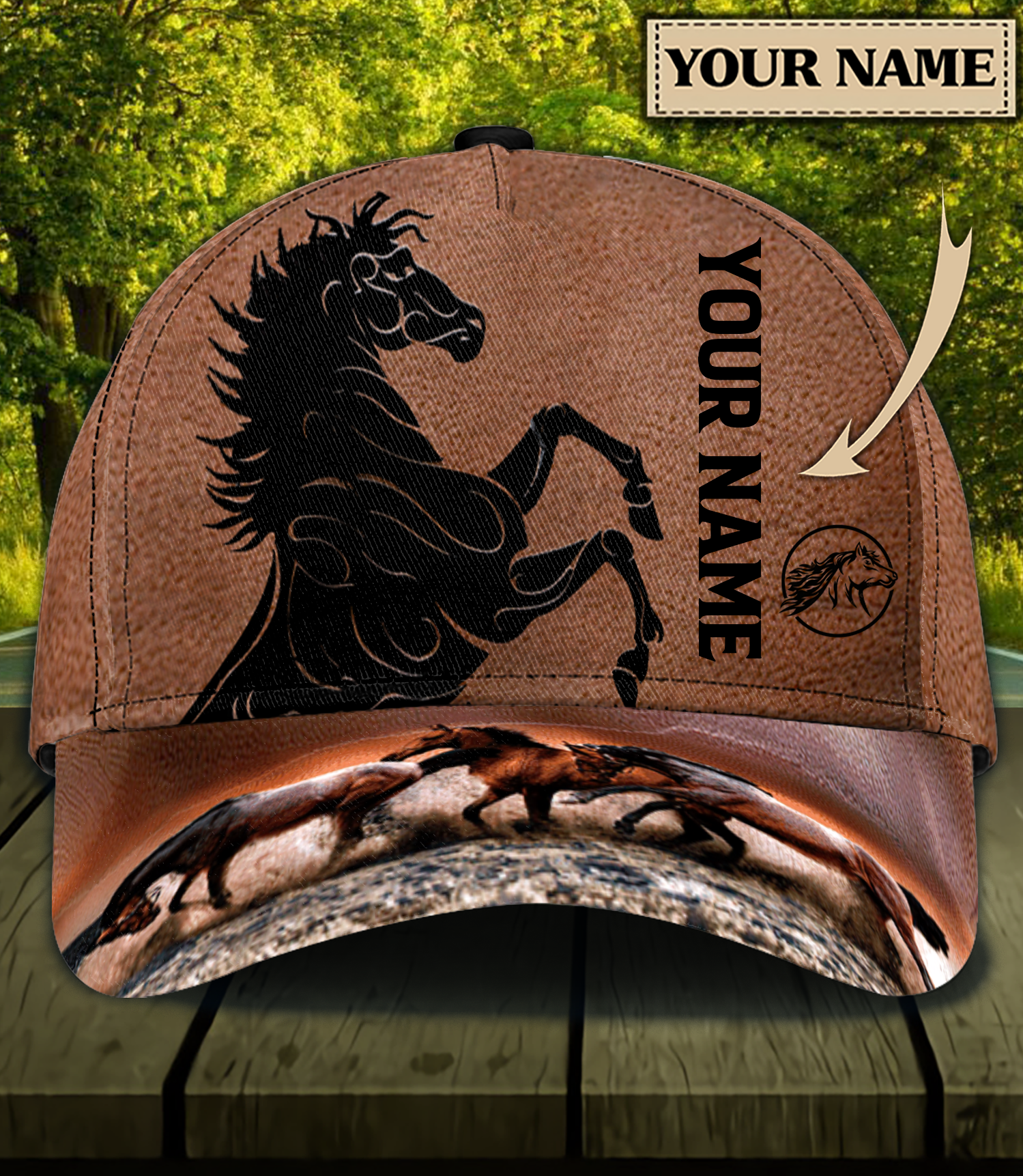 Personalized Horse Classic Cap, Personalized Gift for Horse Lovers Trucker Hats Custom Hats Gifts For Men & Women