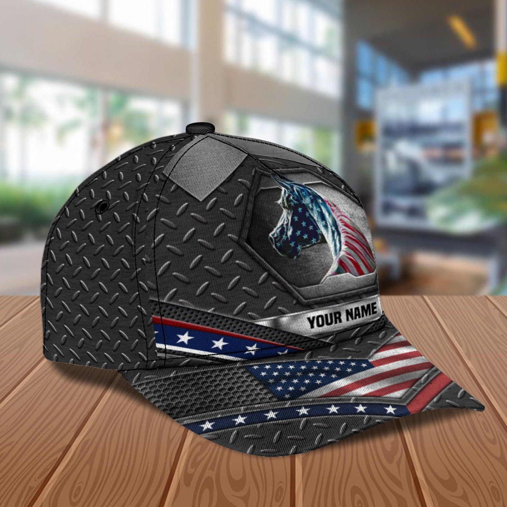 Personalized Horse Classic Cap, Personalized Gift for Horse Lovers Trucker Hats Custom Hats Gifts For Men & Women