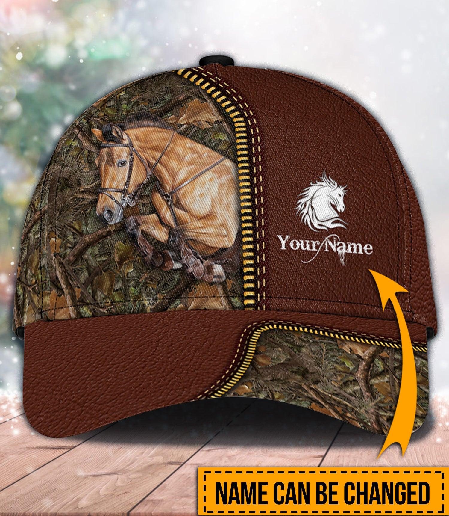 Personalized Horse Classic Cap, Personalized Gift for Horse Lovers Trucker Hats Custom Hats Gifts For Men & Women