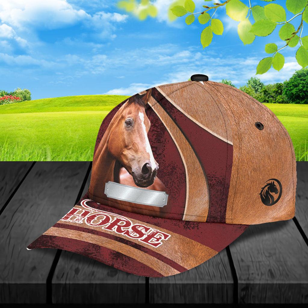 Personalized Horse Classic Cap, Personalized Gift for Horse Lovers Trucker Hats Custom Hats Gifts For Men & Women