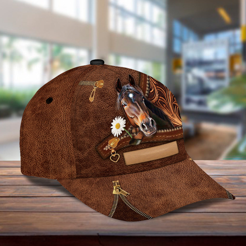 Personalized Horse Classic Cap, Personalized Gift for Horse Lovers Trucker Hats Custom Hats Gifts For Men & Women