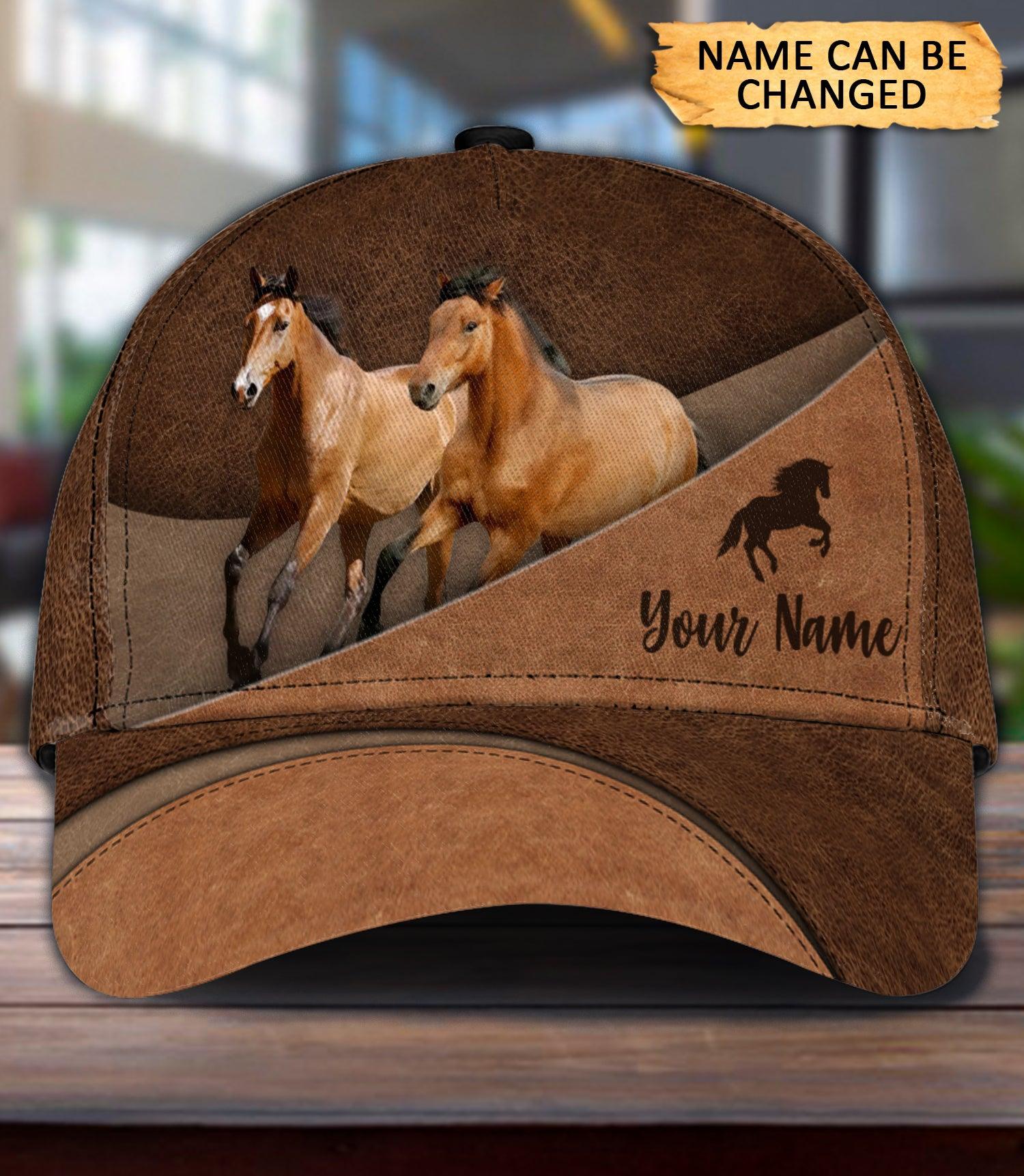 Personalized Horse Classic Cap, Personalized Gift for Horse Lovers Trucker Hats Custom Hats Gifts For Men & Women