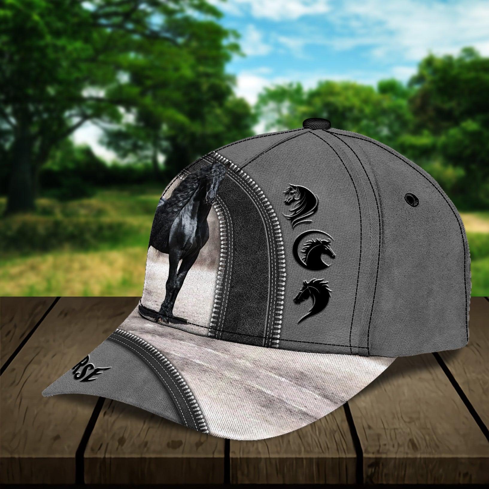 Personalized Horse Classic Cap, Personalized Gift for Horse Lovers Trucker Hats Custom Hats Gifts For Men & Women