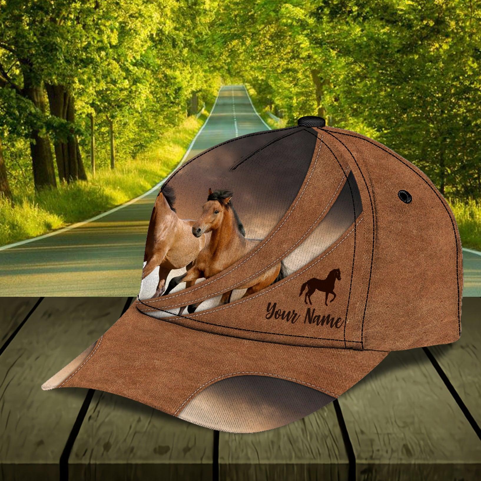 Personalized Horse Classic Cap, Personalized Gift for Horse Lovers Trucker Hats Custom Hats Gifts For Men & Women