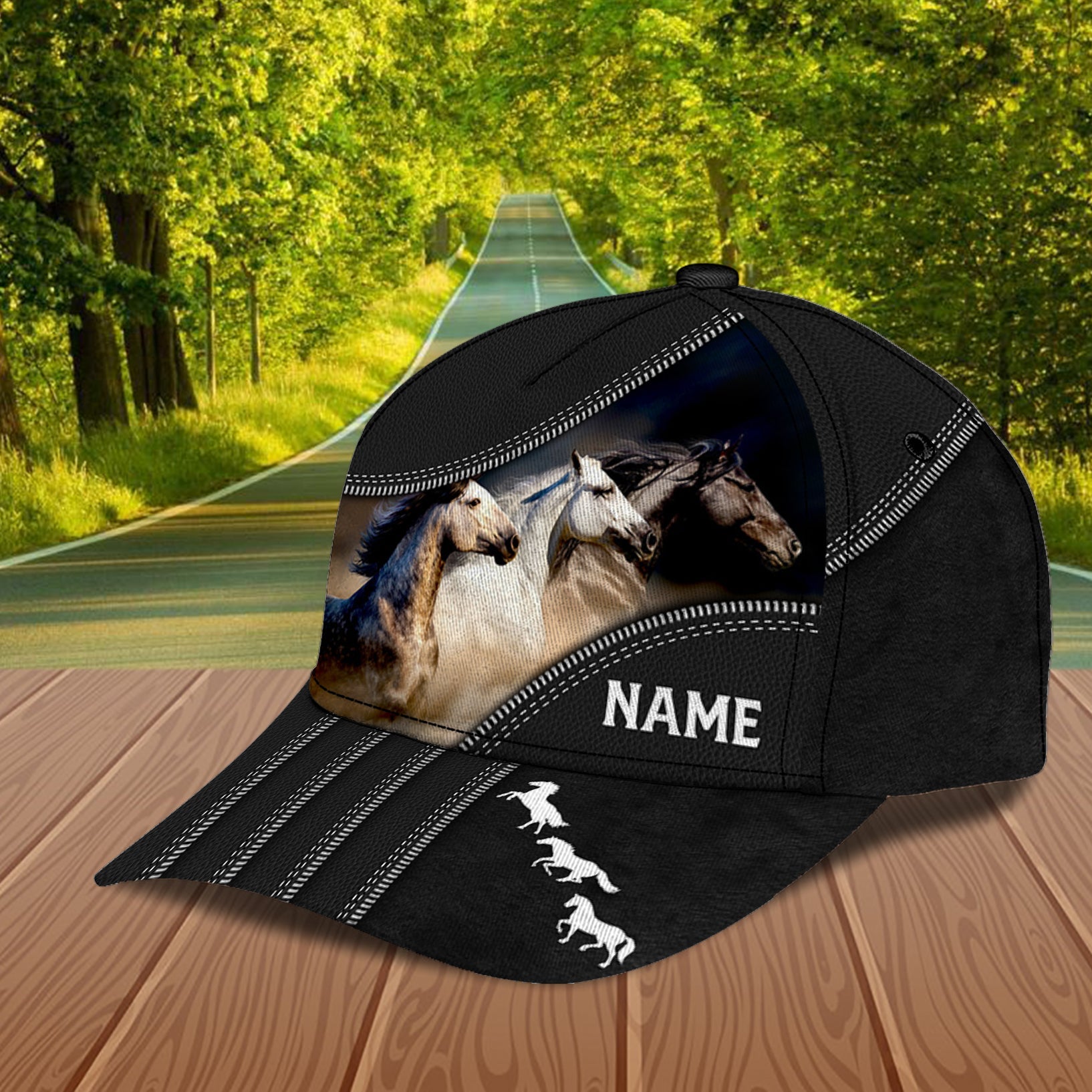 Personalized Horse Classic Cap, Personalized Gift for Horse Lovers Trucker Hats Custom Hats Gifts For Men & Women