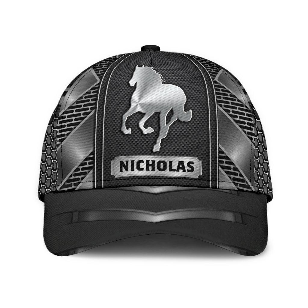 Personalized Horse Classic Cap, Personalized Gift for Horse Lovers Trucker Hats Custom Hats Gifts For Men & Women