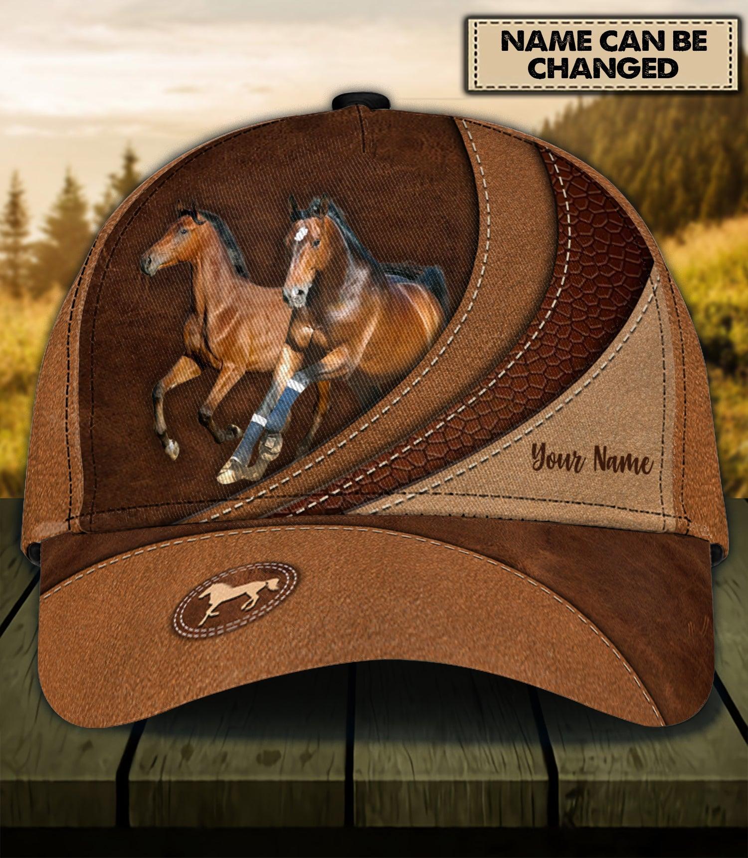 Personalized Horse Classic Cap, Personalized Gift for Horse Lovers Trucker Hats Custom Hats Gifts For Men & Women